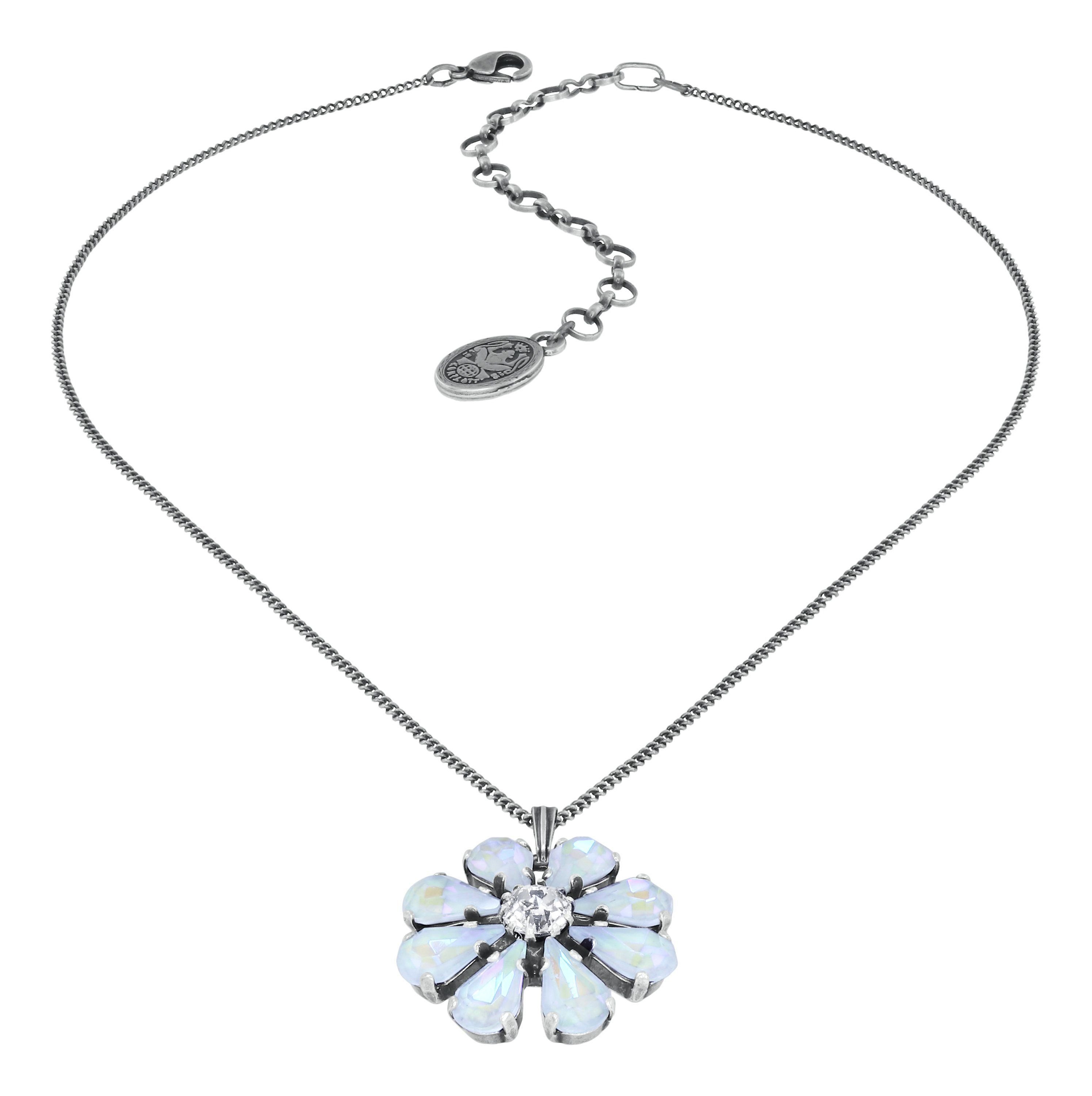 Bild für Halskette mit Anhänger Twisted Blossom Weiß  Größe L