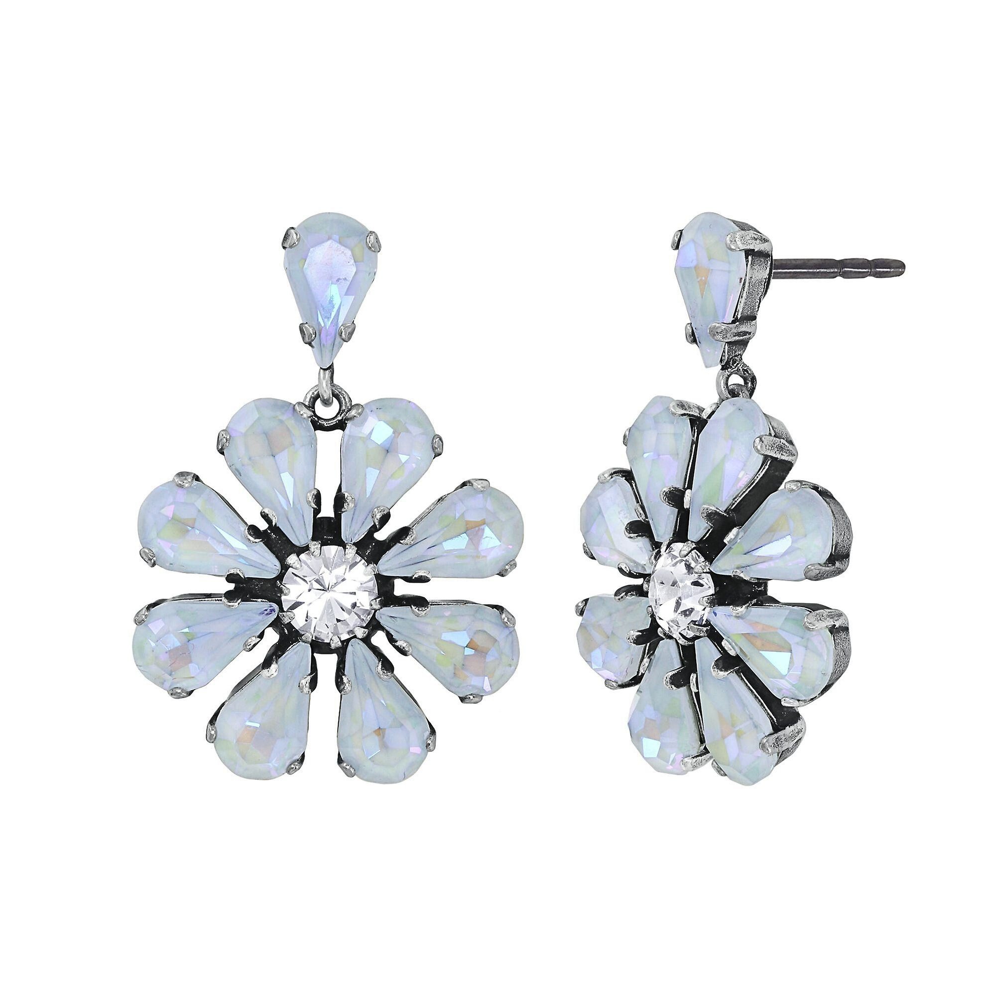 image for Earring Stud Dangling Twisted Blossom White  size L