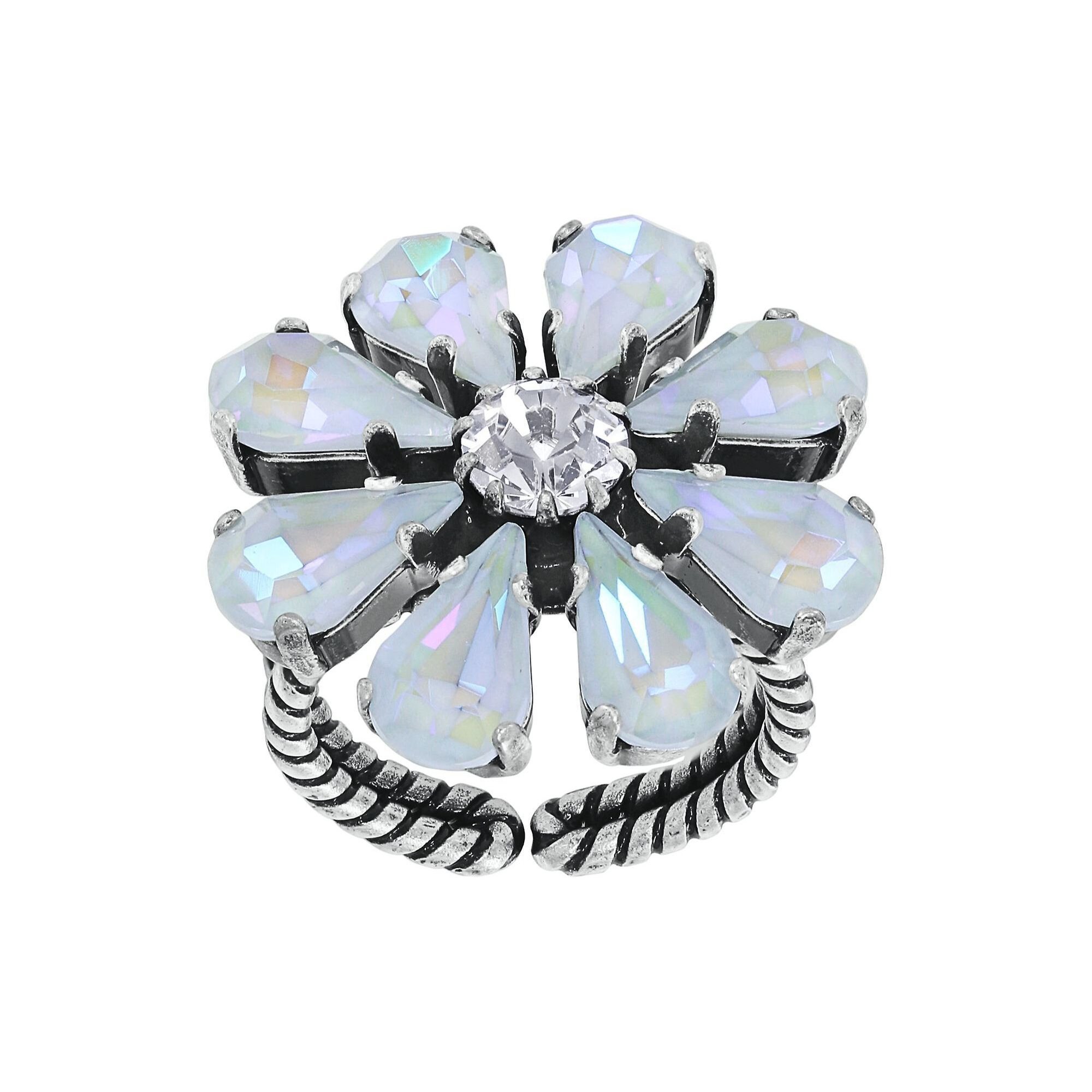 image pour Anneau Twisted Blossom Blanc  size L