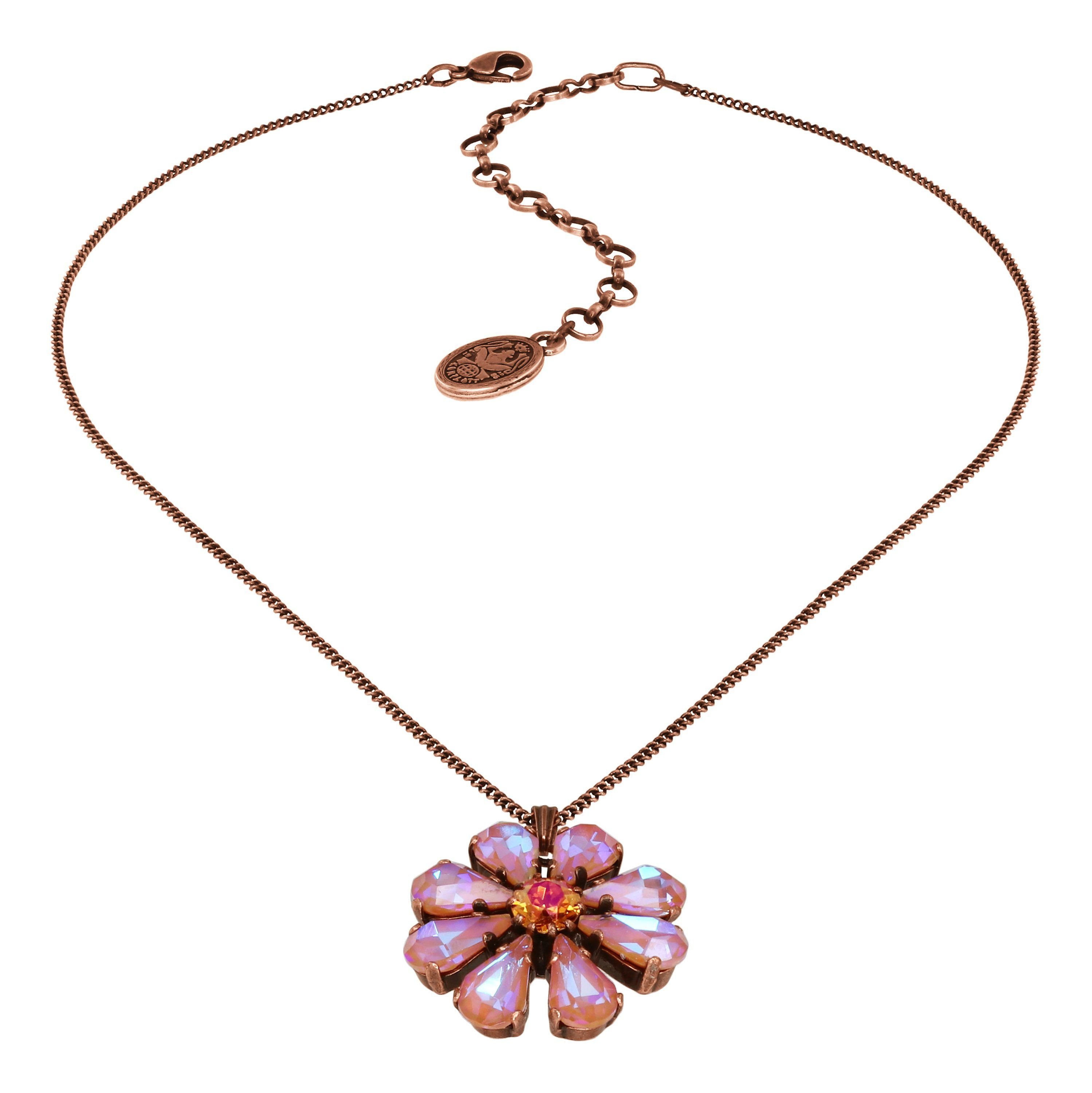 Bild für Halskette mit Anh&auml;nger Twisted Blossom pink/yellow  Größe L