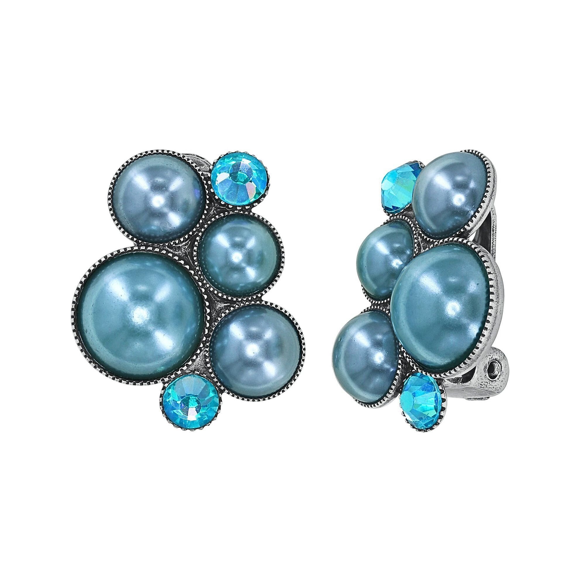 image for Earring Clip Bubble Cascade Blue  