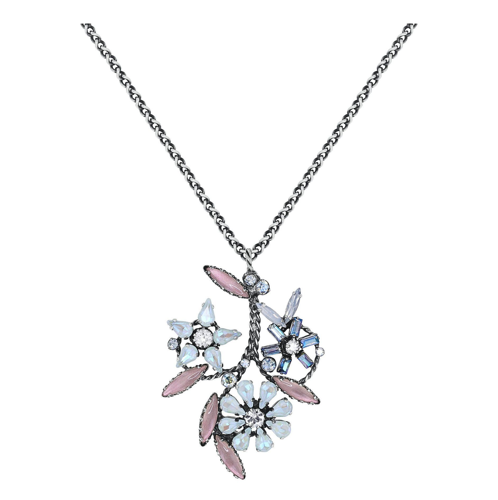 image for Necklace Pendant Twisted Blossom White  