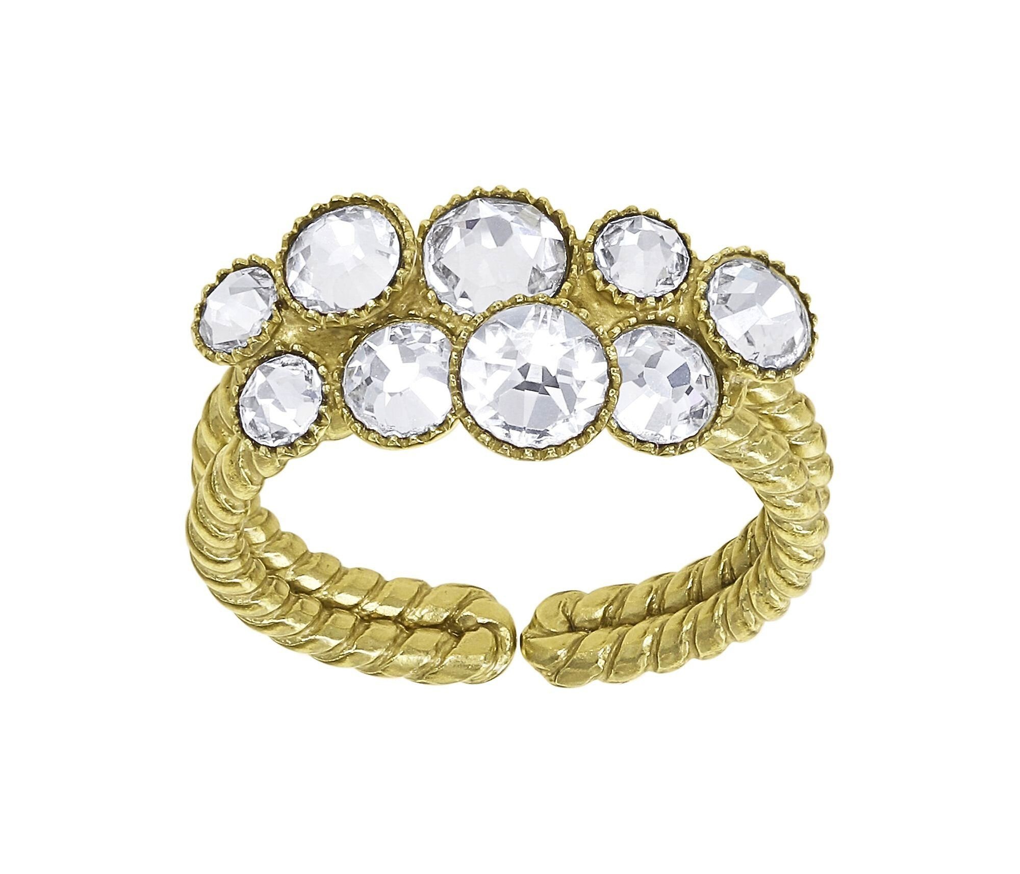 image pour Anneau Water Cascade Blanc crystal 