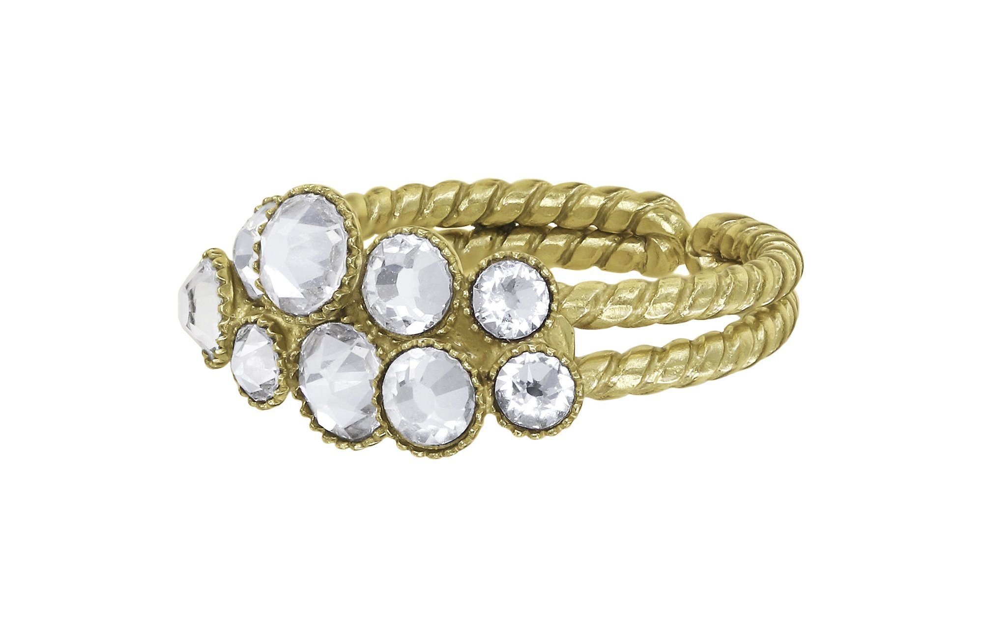 image for Ring Water Cascade White crystal 