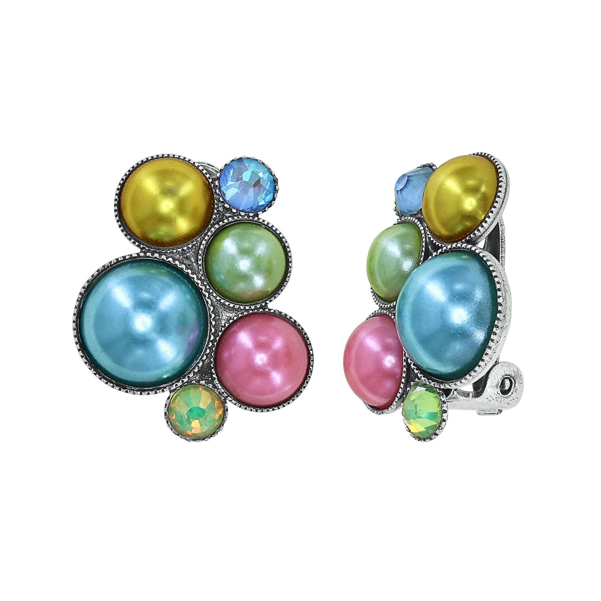 image for Earring Clip Bubble Cascade Multi  