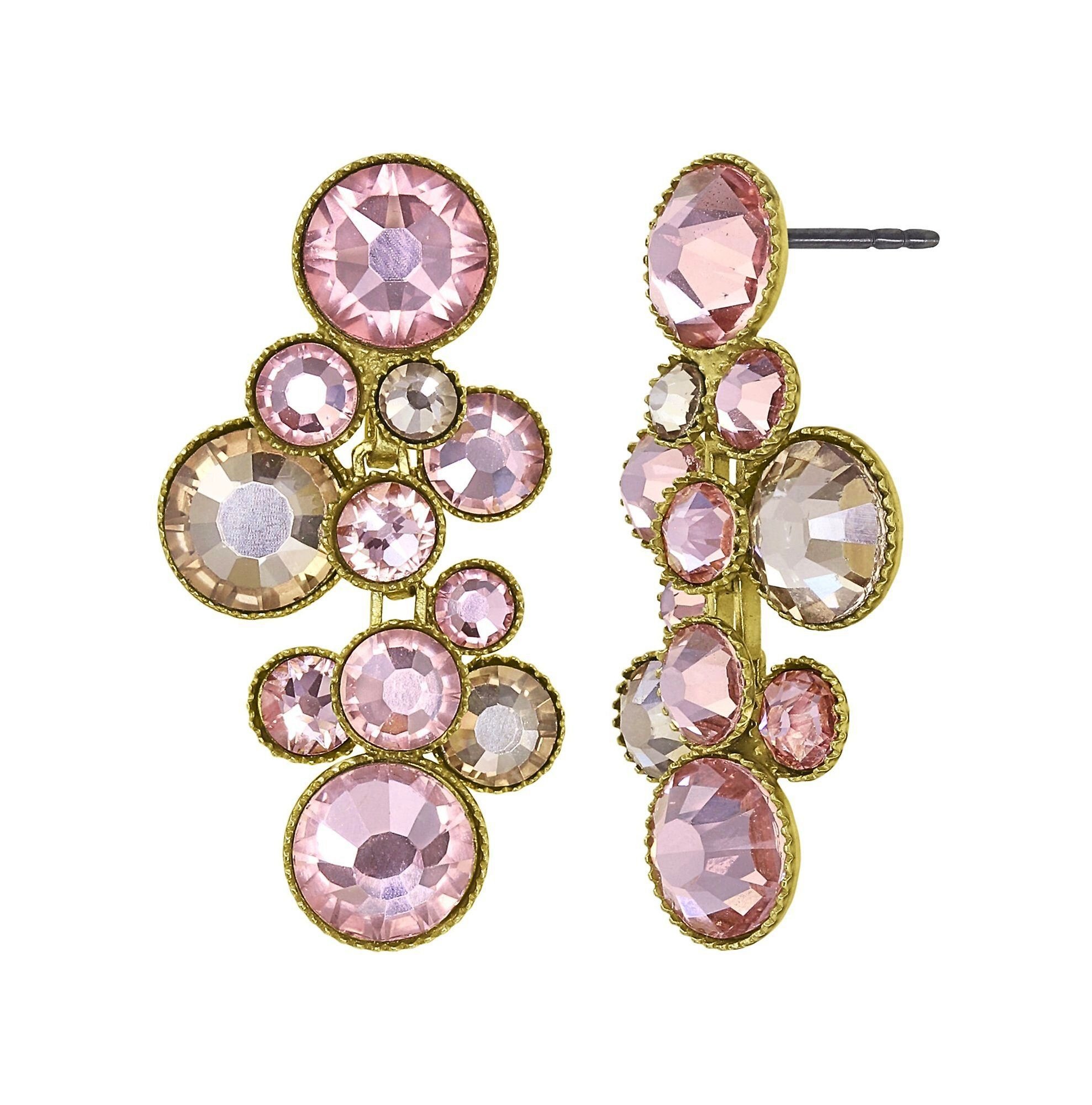 Bild für Ohrstecker baumelnd Water Cascade Beige / Pink  