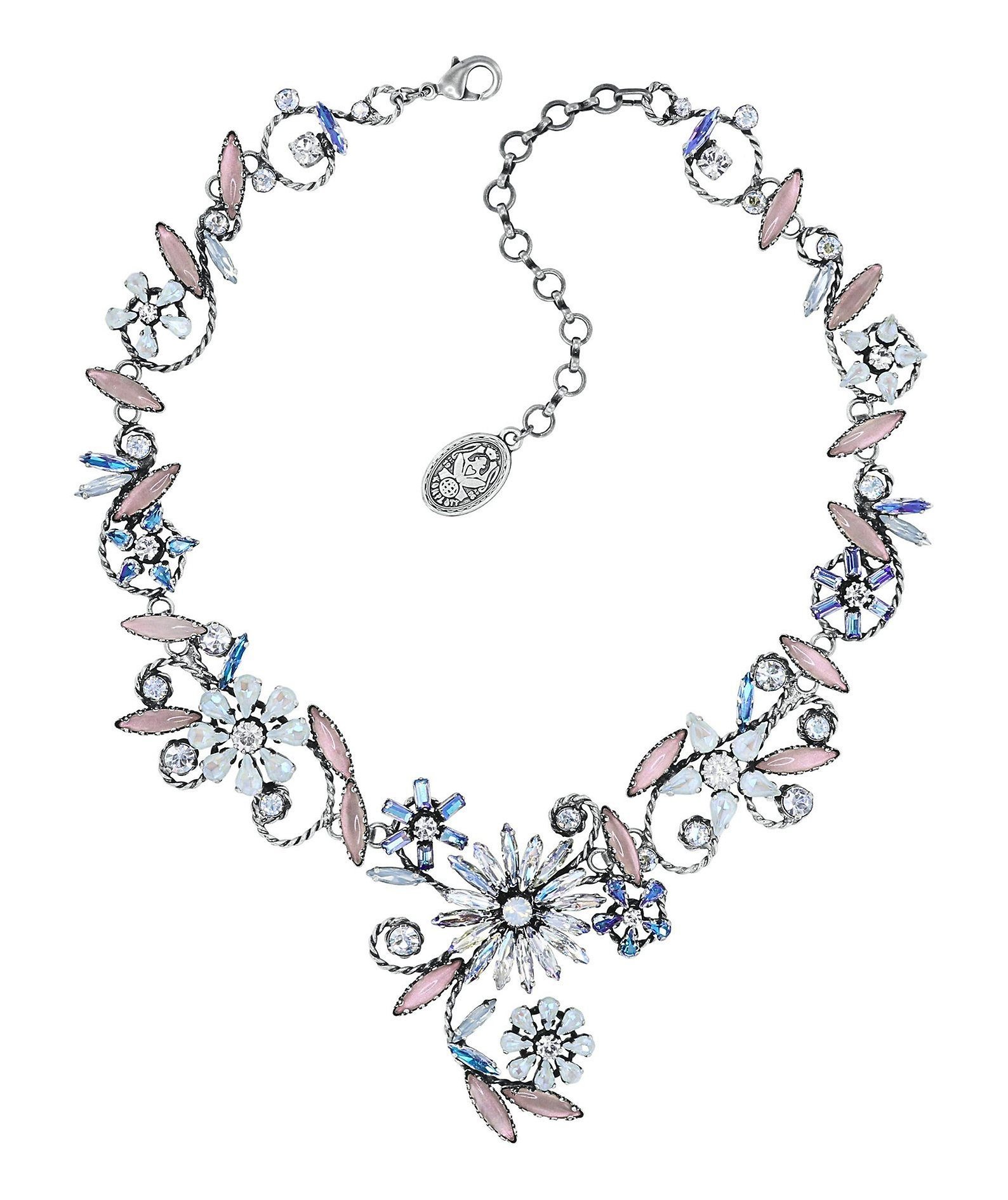 Bild für Halskette Collier Twisted Blossom Weiß  