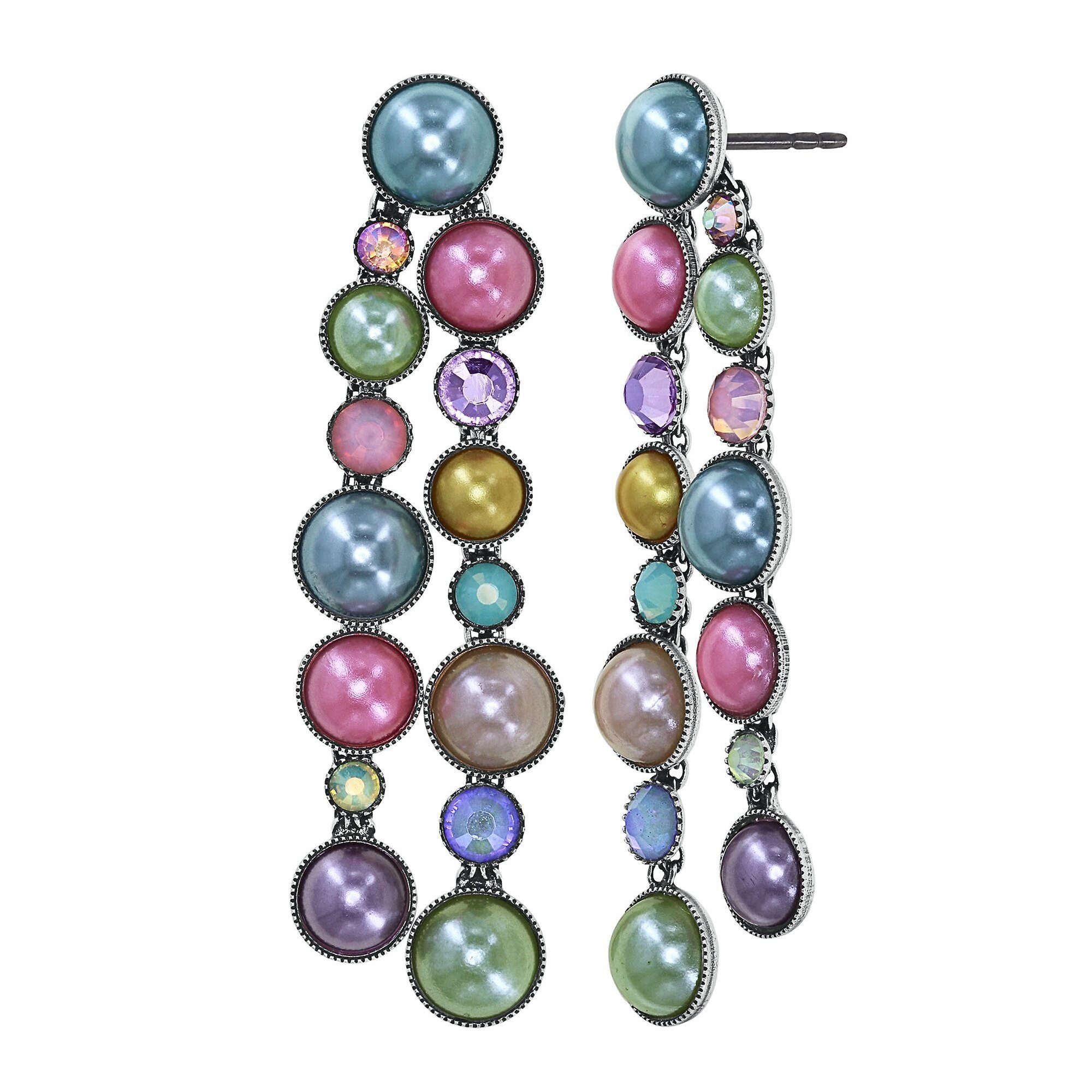 image pour Clou d'oreille pendant Bubble Cascade Multi  