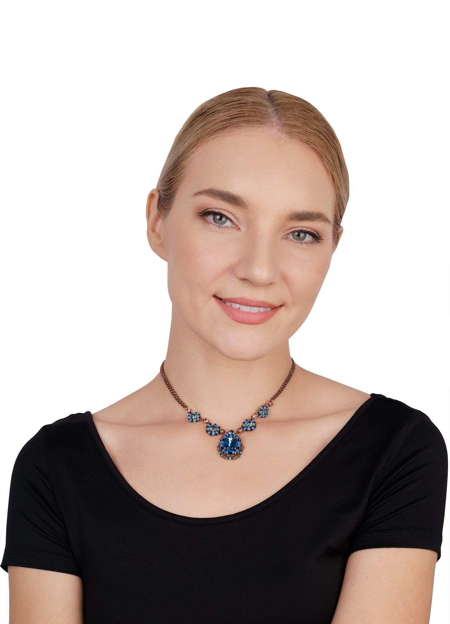 image pour Collier Beat of the Beads Bleu / Marron  