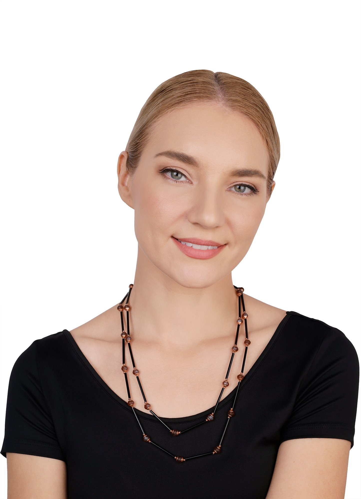 image pour Collier Beat of the Beads Bleu / Marron  