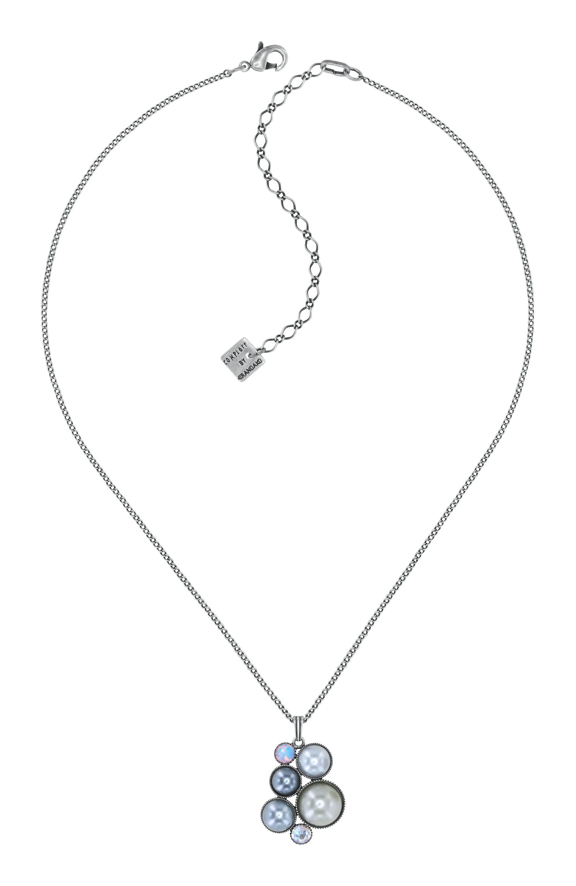 image for Necklace Pendant Bubble Cascade White  
