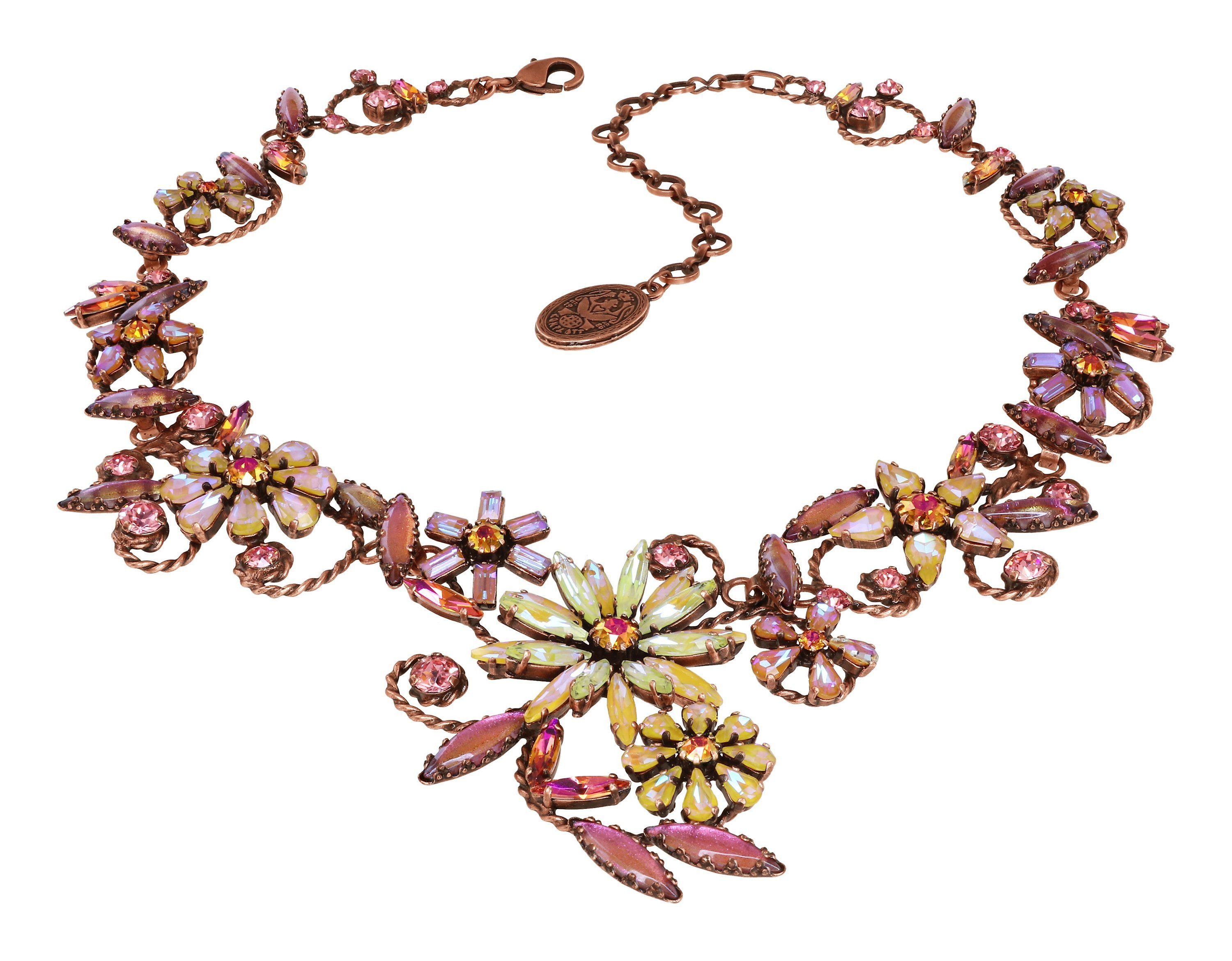 Bild für Halskette Collier Twisted Blossom pink/yellow  