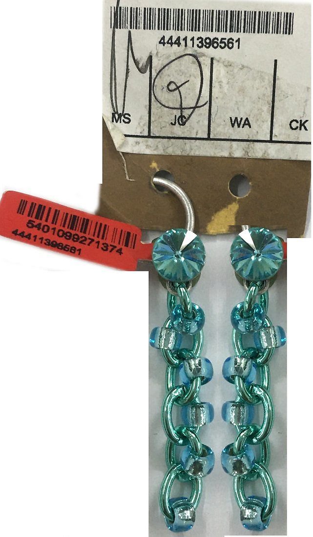 Ohrstecker baumelnd Hellblau