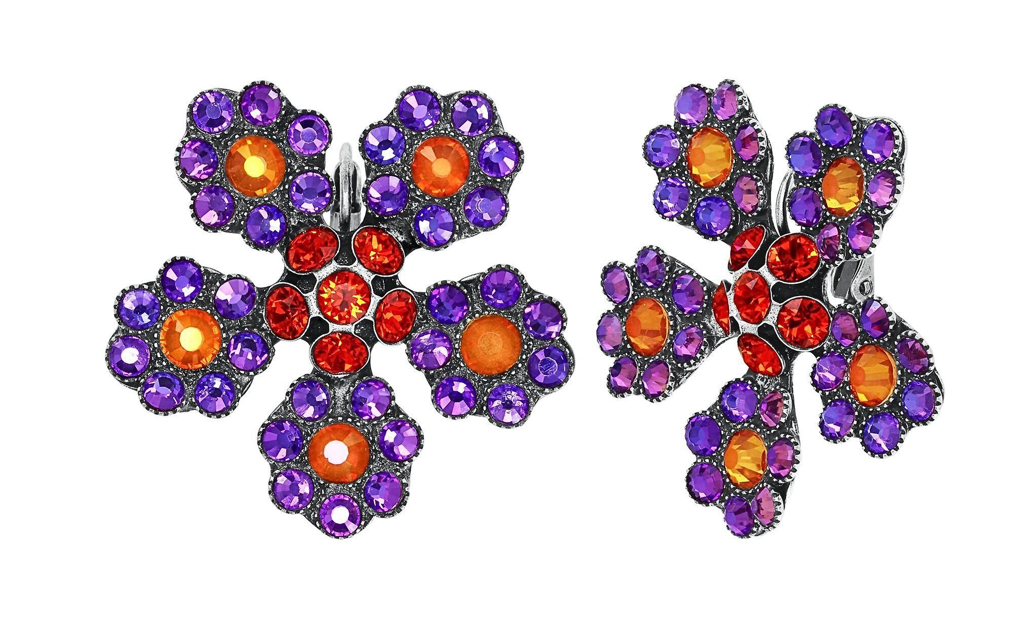 image for Earring Eurowire Lost Garden Orange / Lila  