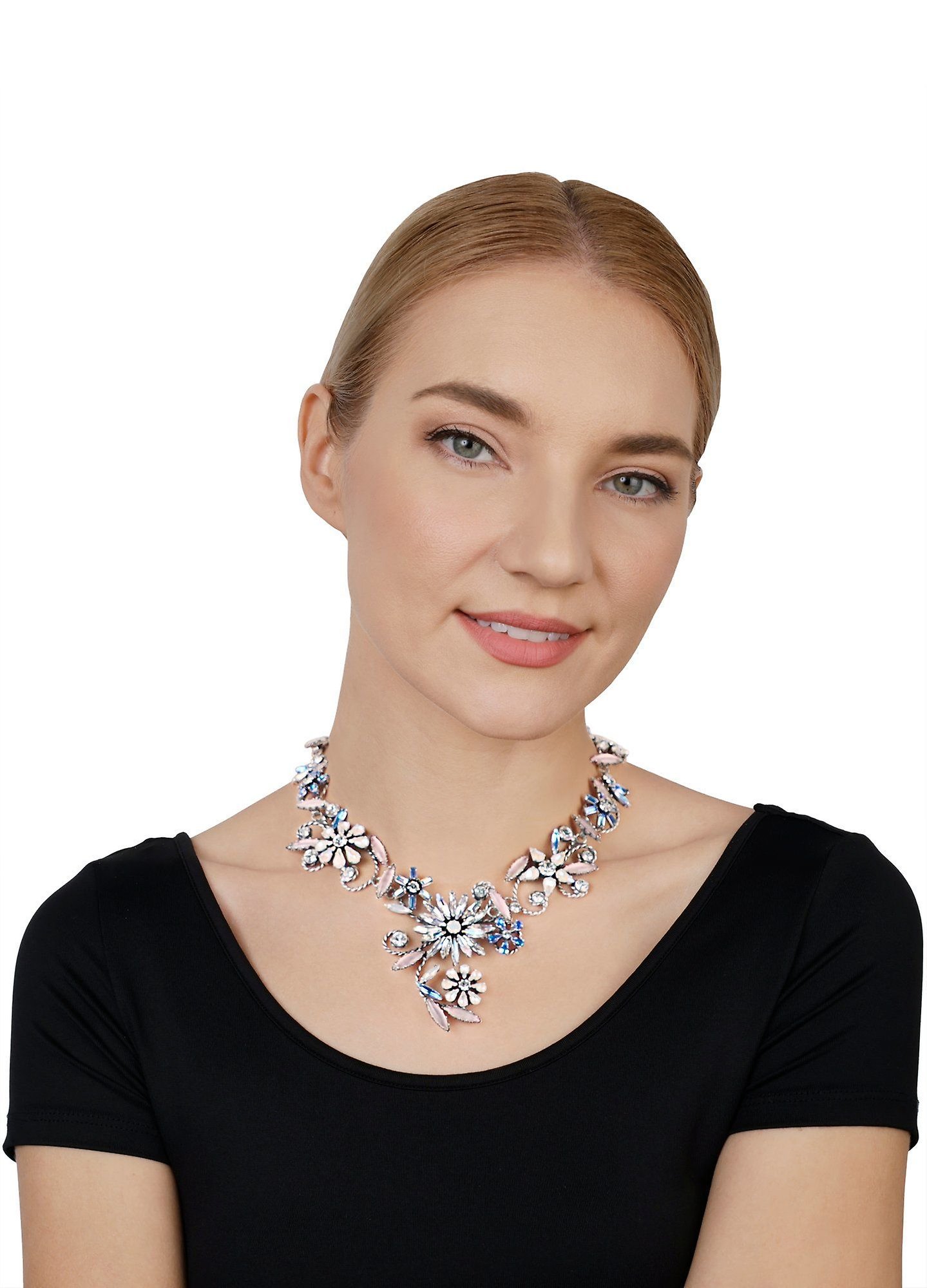 image for Necklace Collier Twisted Blossom White  