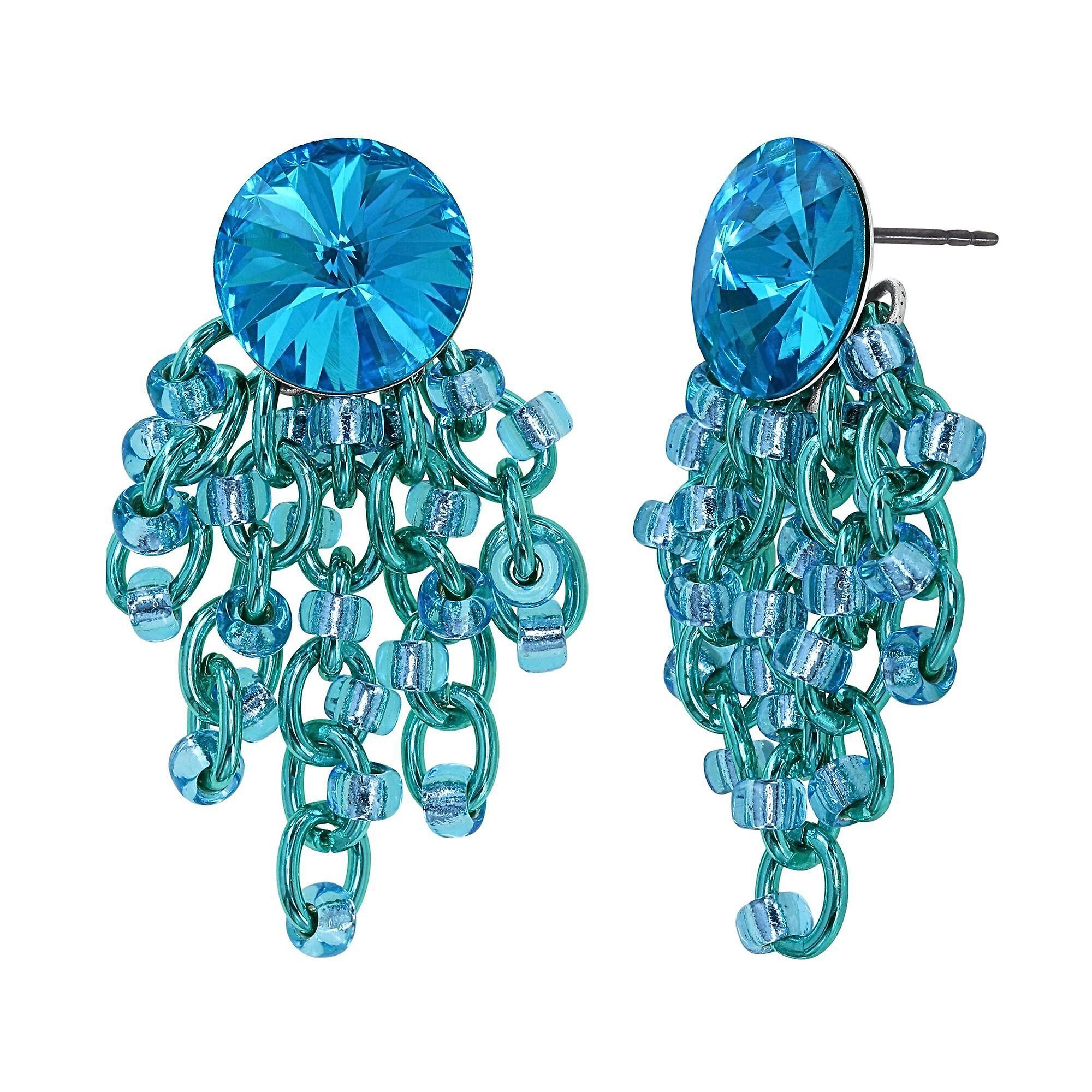 image for Earring Stud Dangling Beach Club Light Blue  