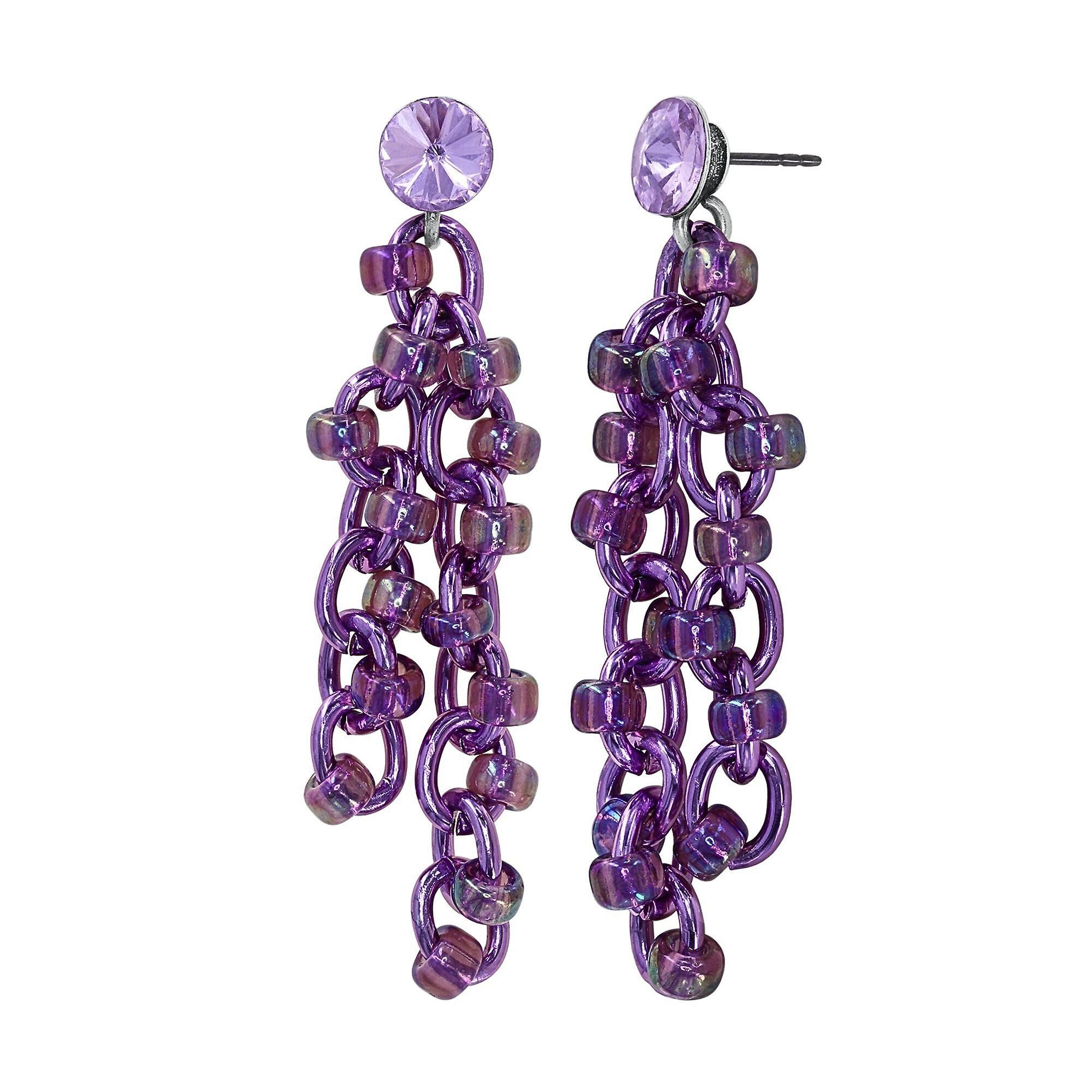 image pour Clou d'oreille pendant Beach Club Lila  