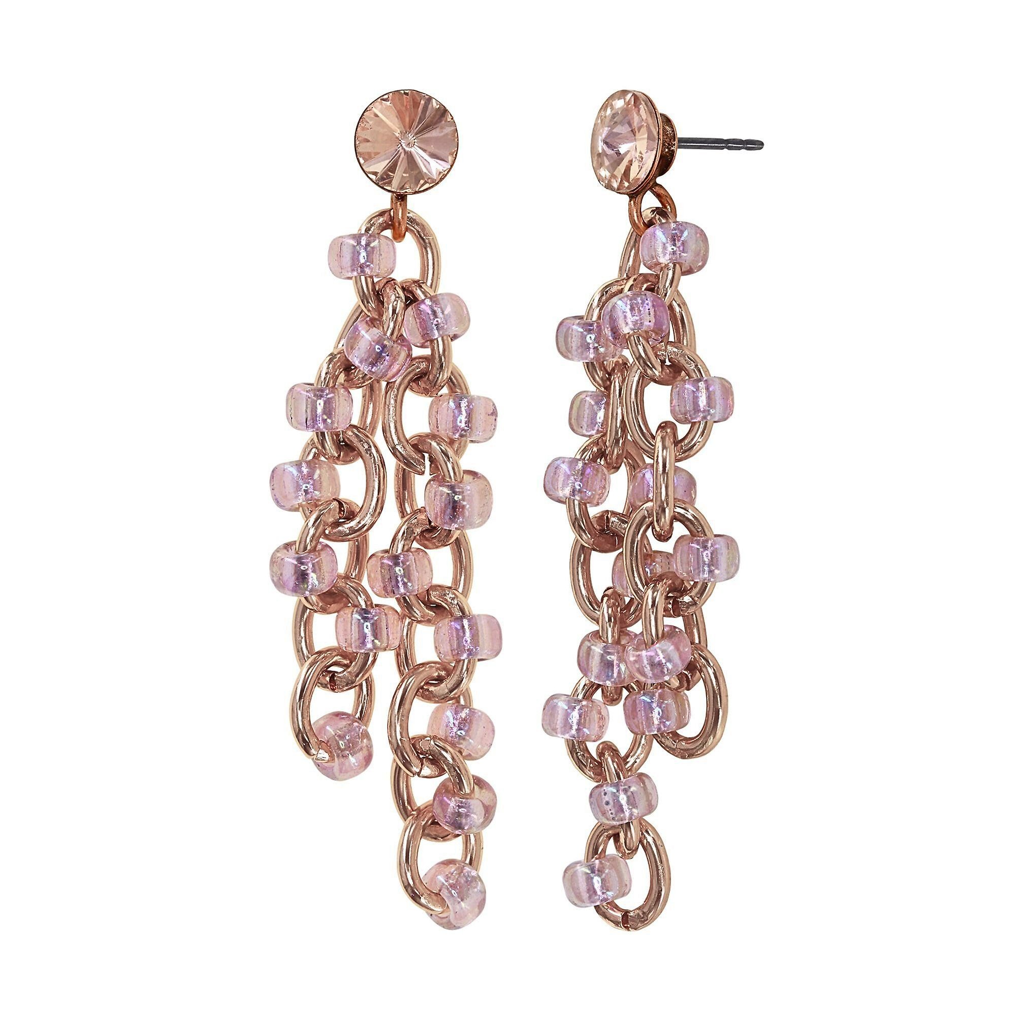 Bild für Ohrstecker baumelnd Beach Club Beige / Pink  