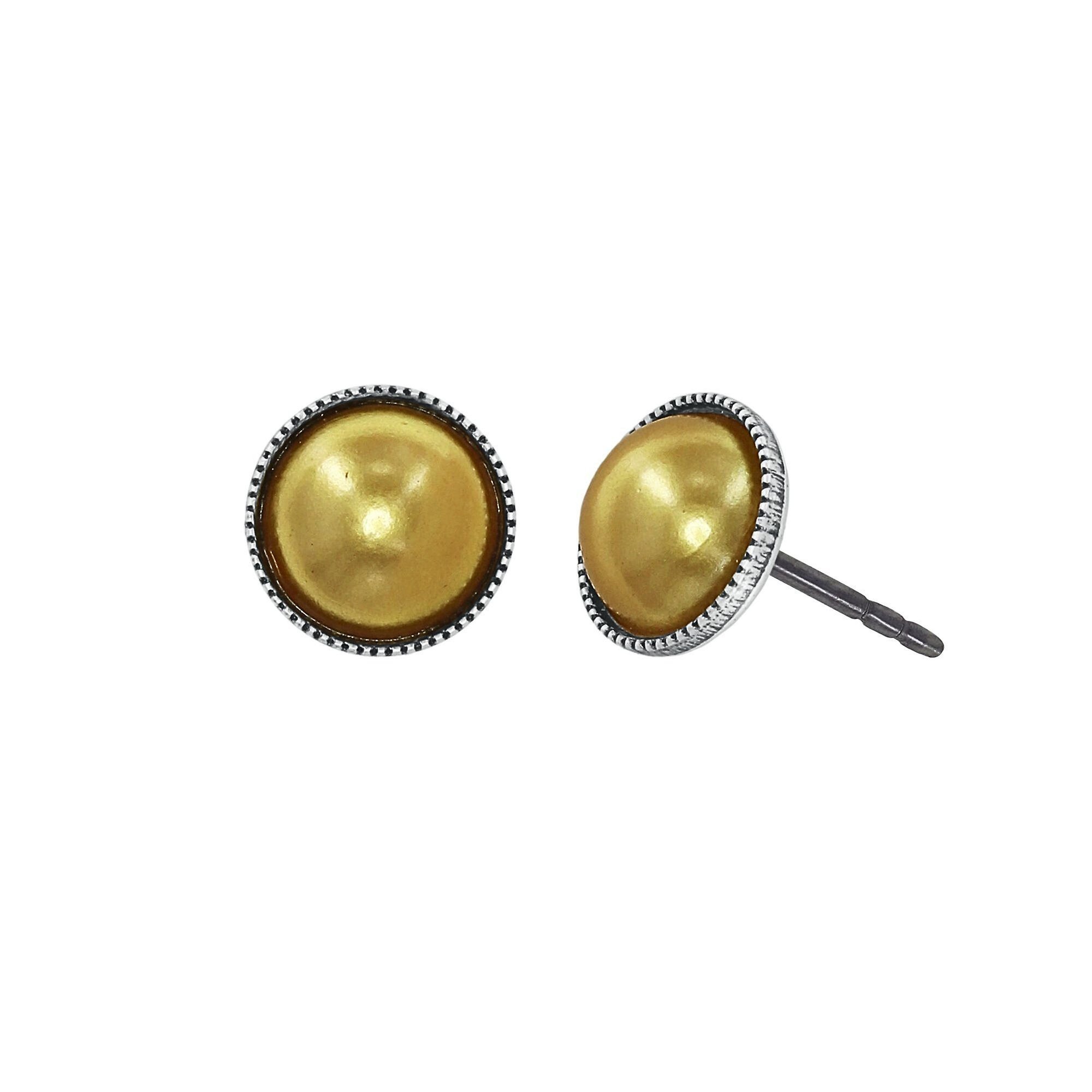 image pour Clou d'oreille Bubble Cascade Jaune  7mm