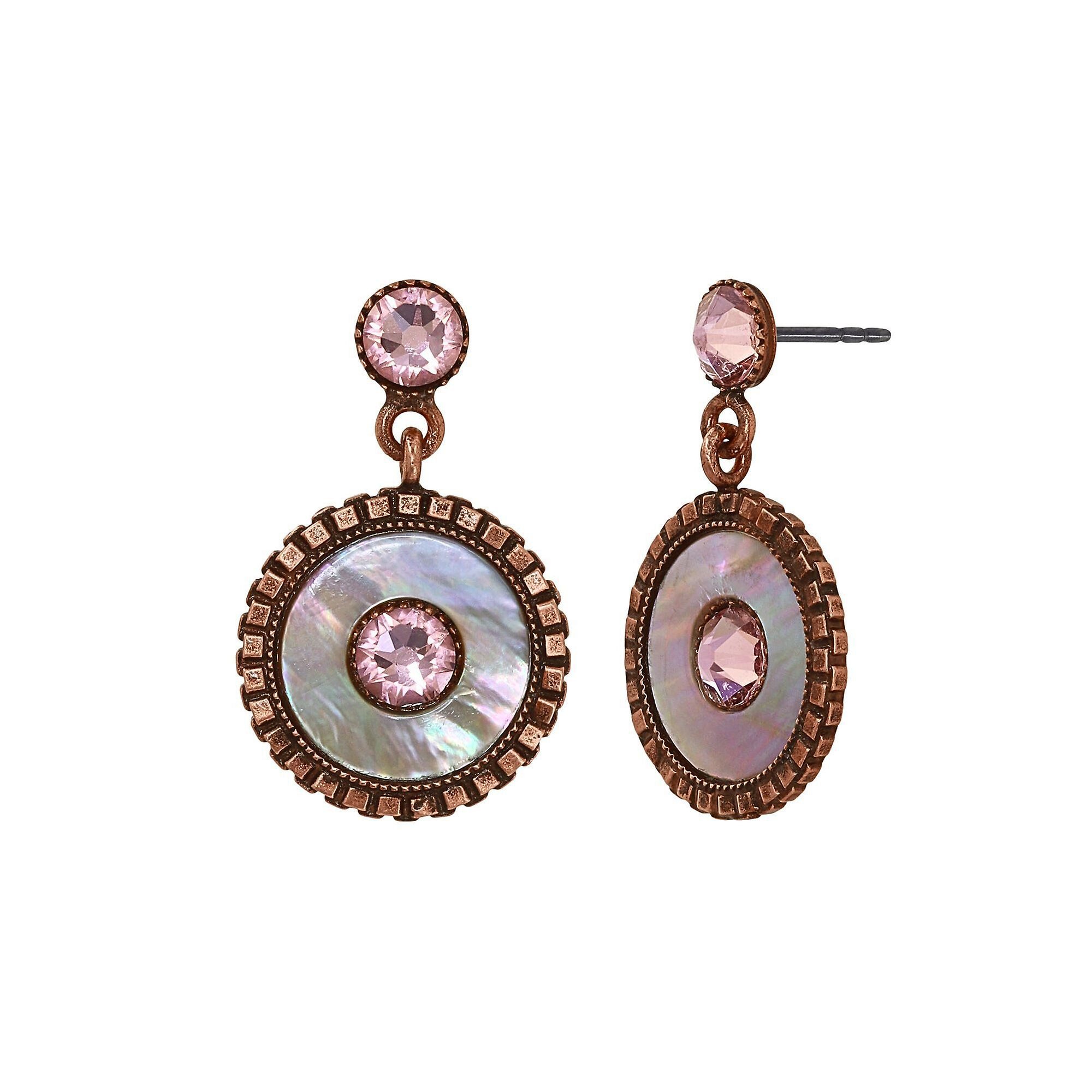 image for Earring Stud Dangling Lost and Found Copper  