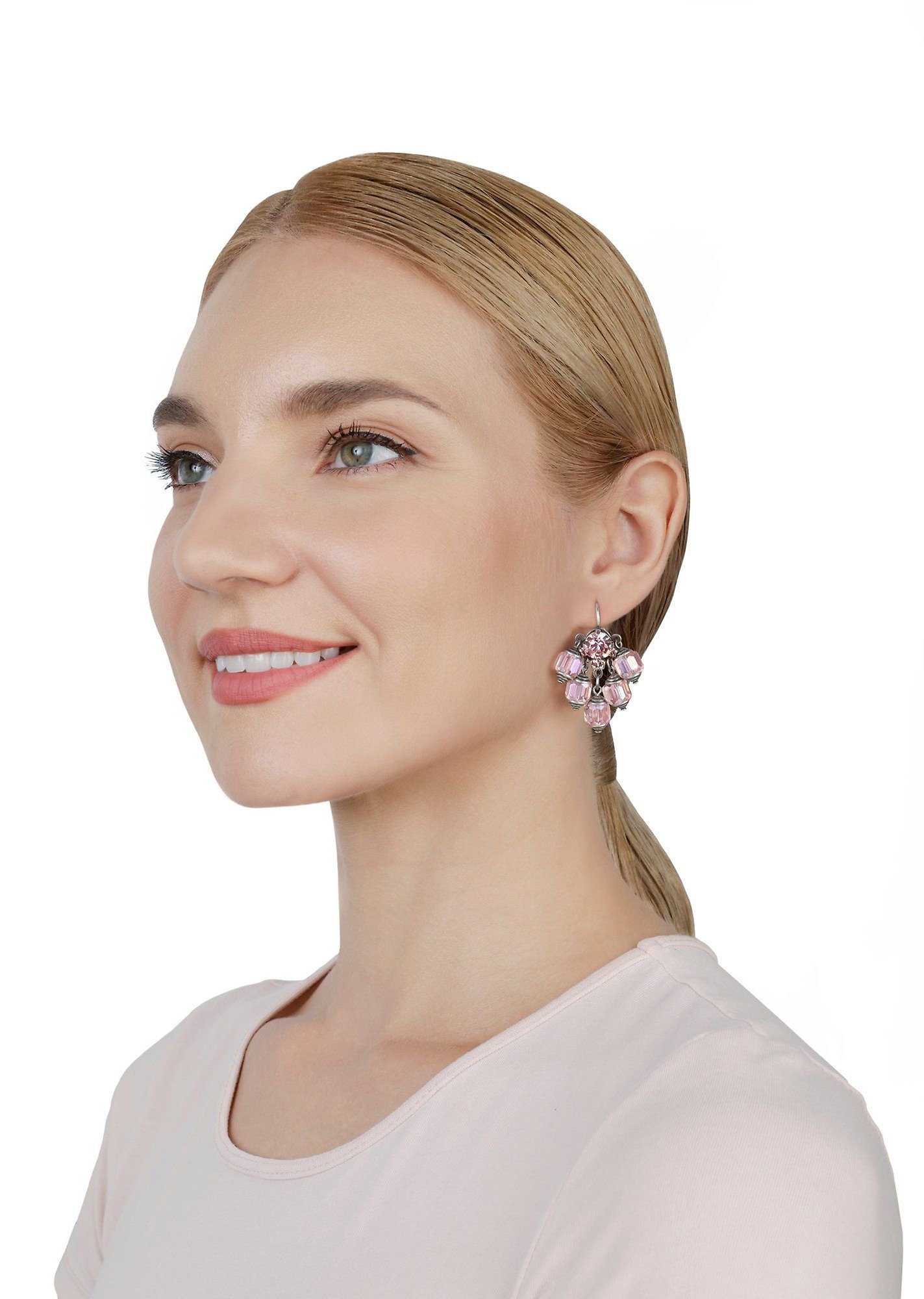 Bild für Ohrringe Brisur Crystal Snake Pink  