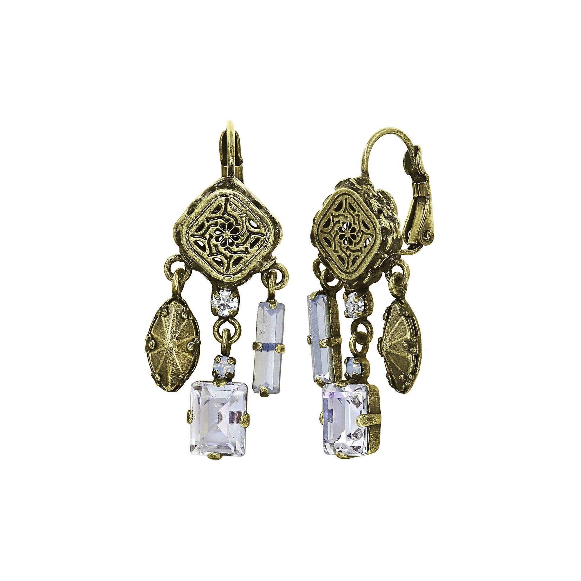 image for Earring Eurowire Dangling Lost and Found Brass  