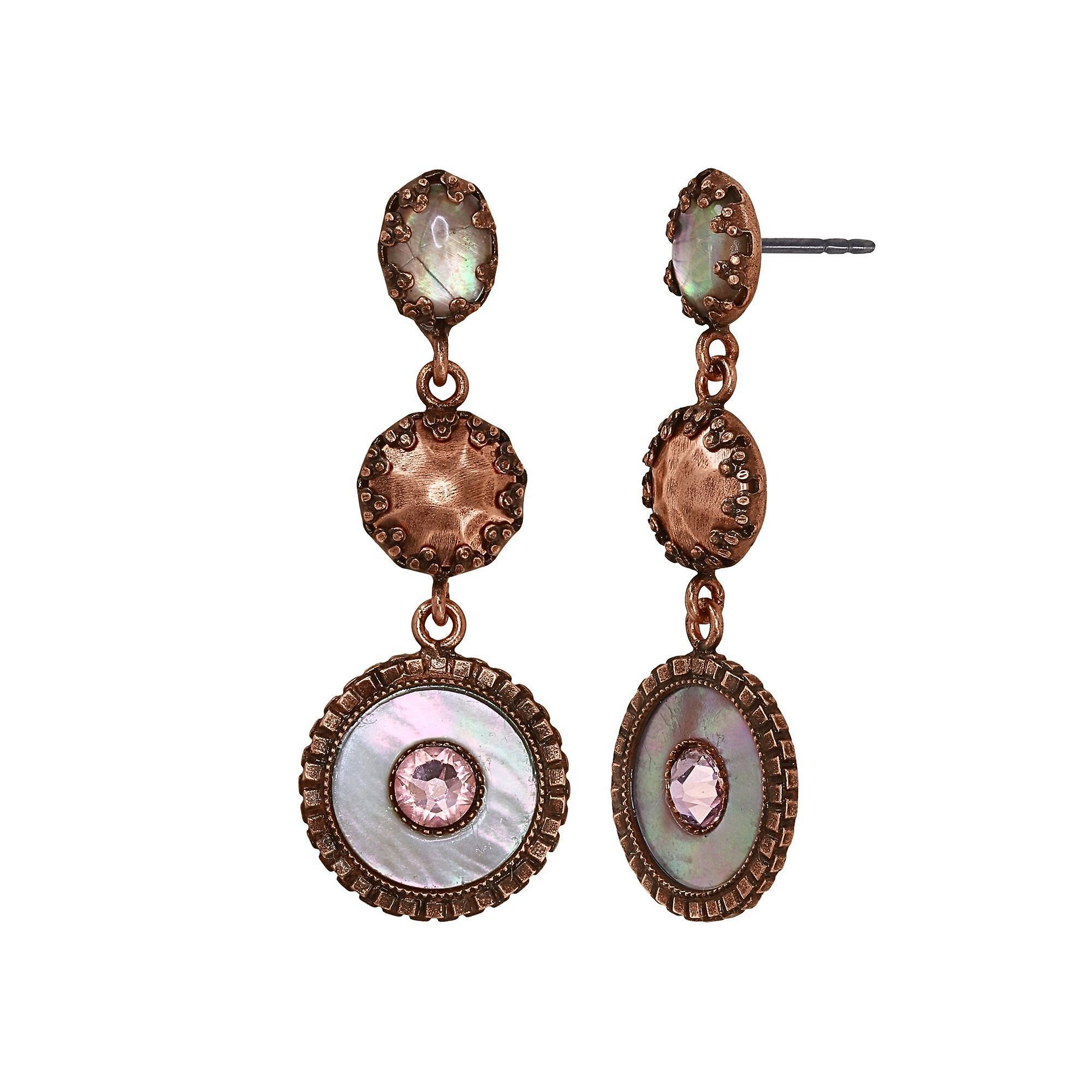 image for Earring Stud Dangling Lost and Found Copper  