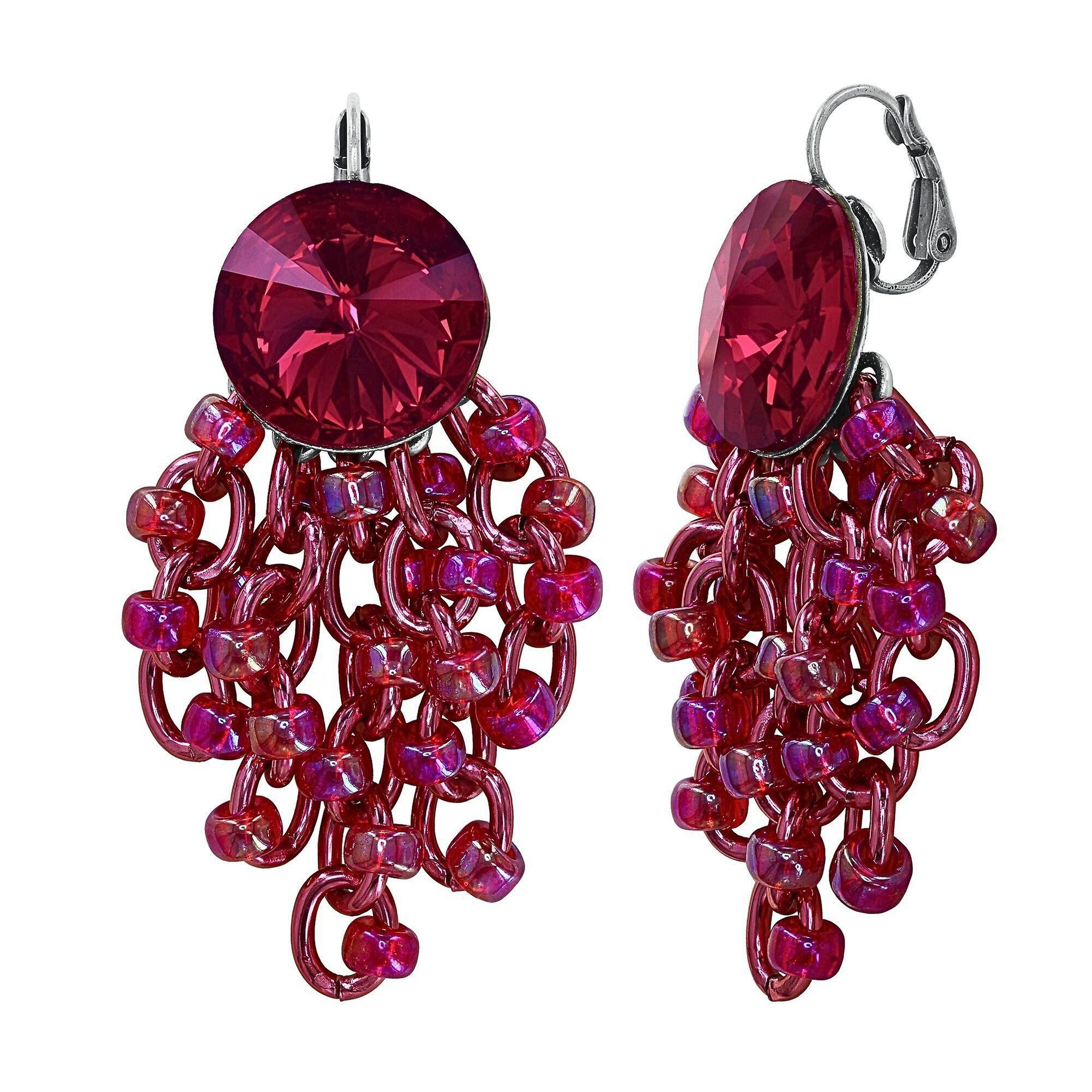 image for Earring Eurowire Dangling Beach Club Red  