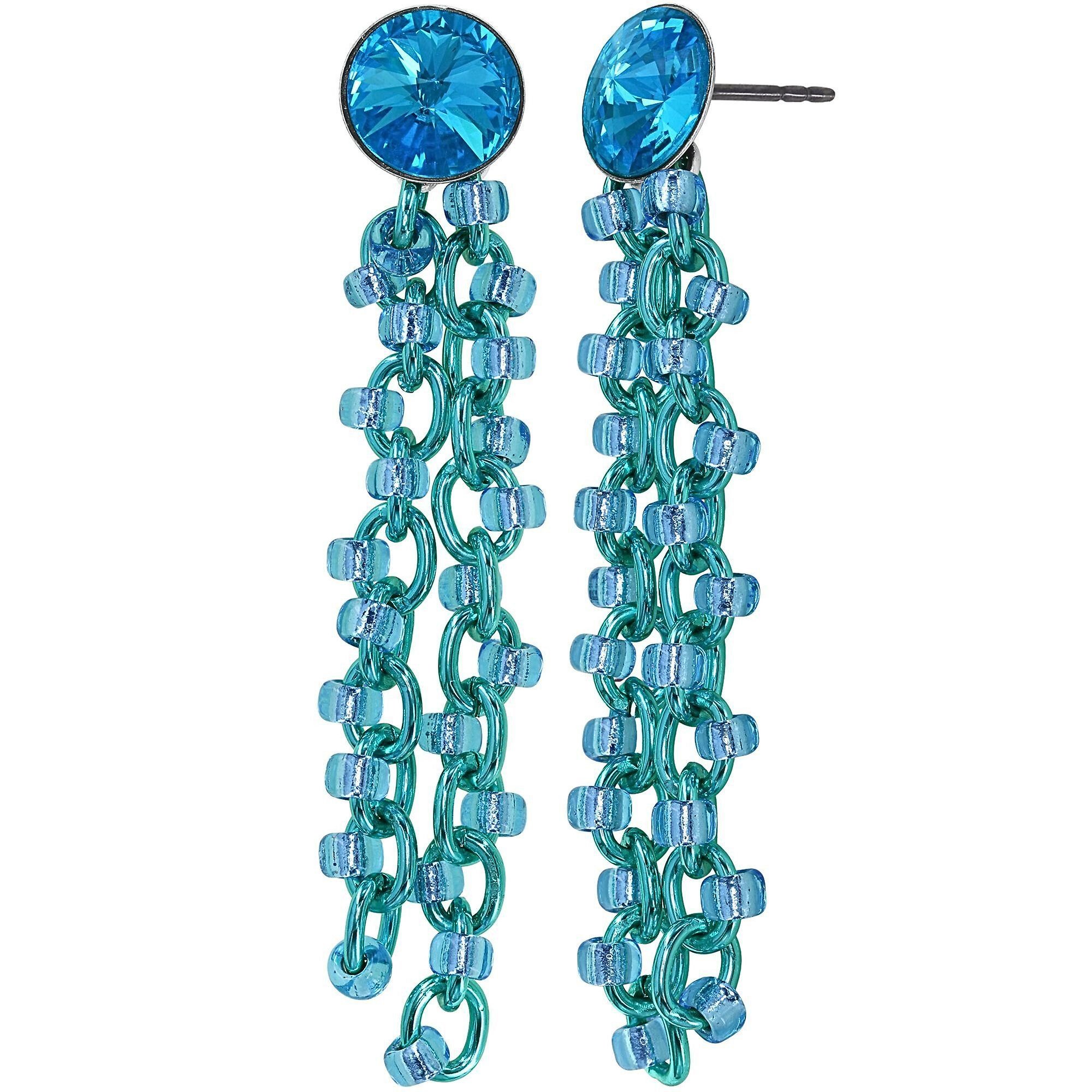 image for Earring Stud Dangling Beach Club Light Blue  