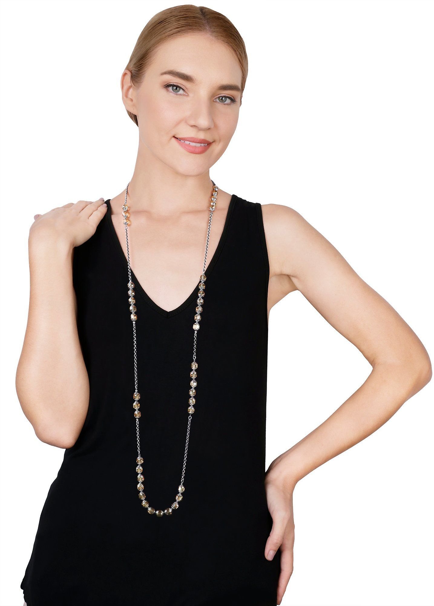 image pour Collier (long) Crystal Snake Marron  