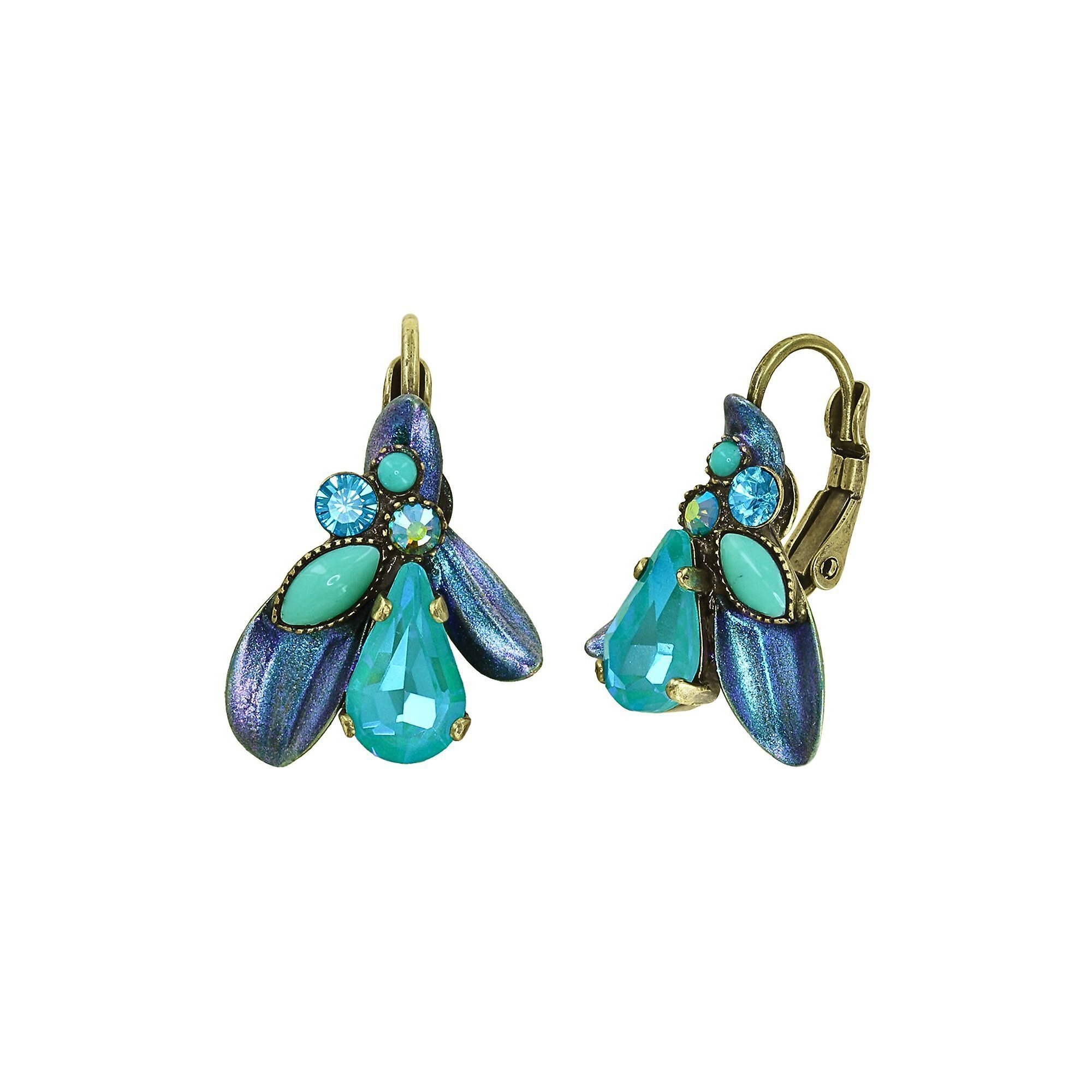 image for Earring Eurowire Crystal Corals Green  
