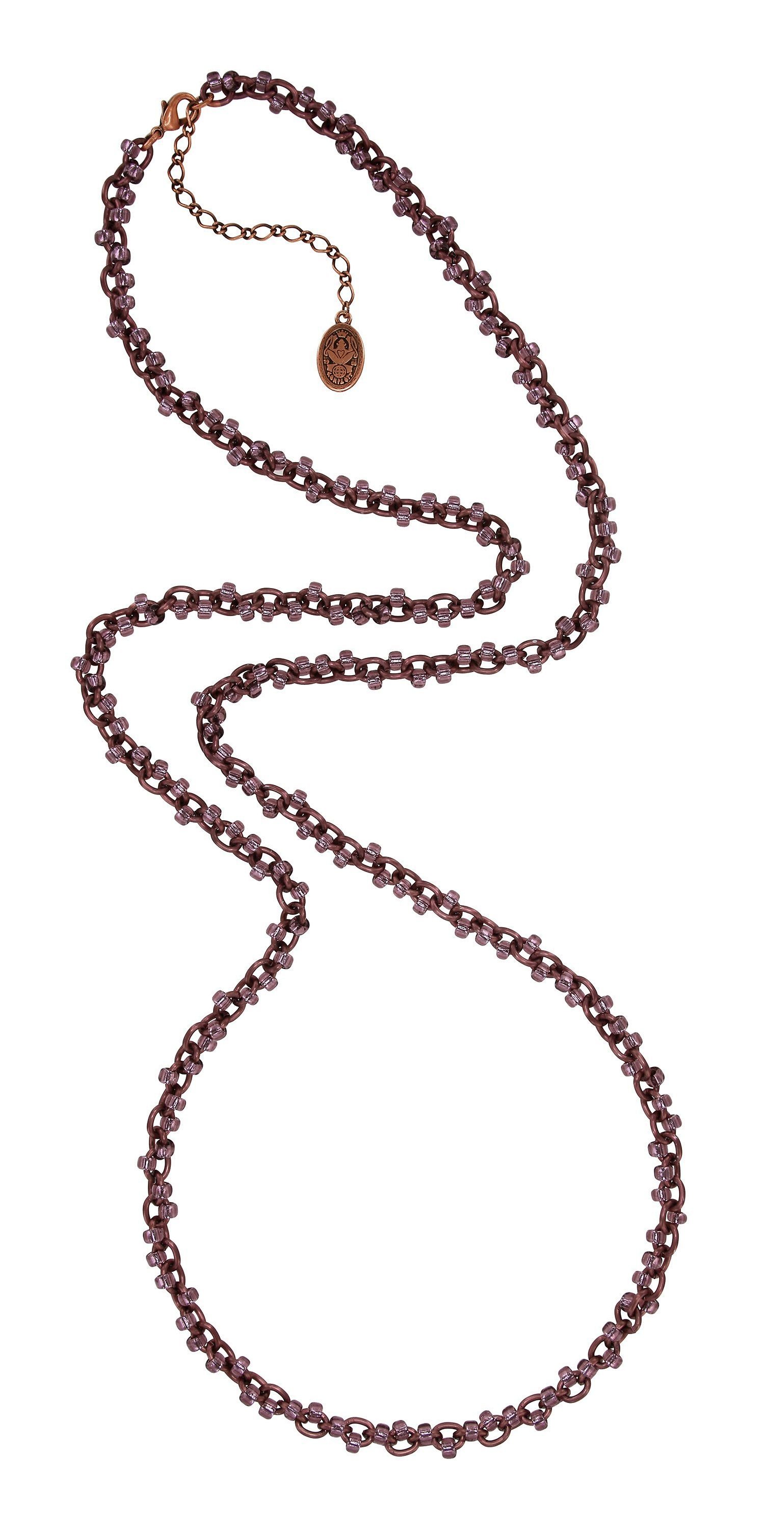 image pour Collier (long) Beach Club Marron / Rose  