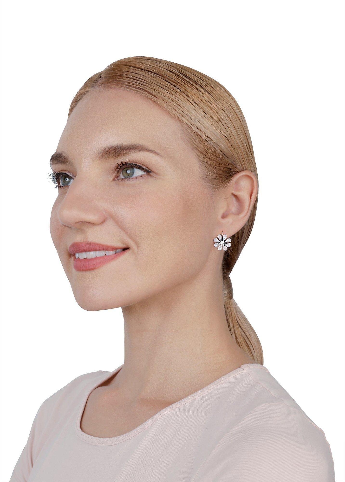 image pour Boucles d'oreilles Eurowire Twisted Blossom Blanc  size M