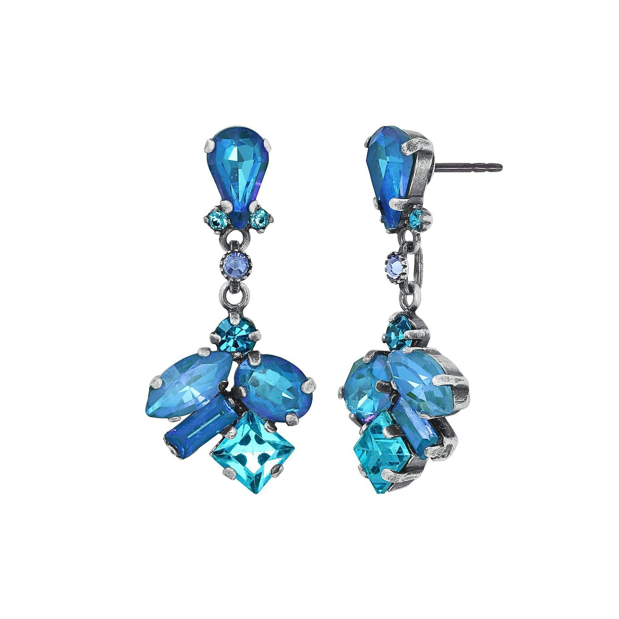 image for Earring Stud Dangling Mess to Impress Blue  