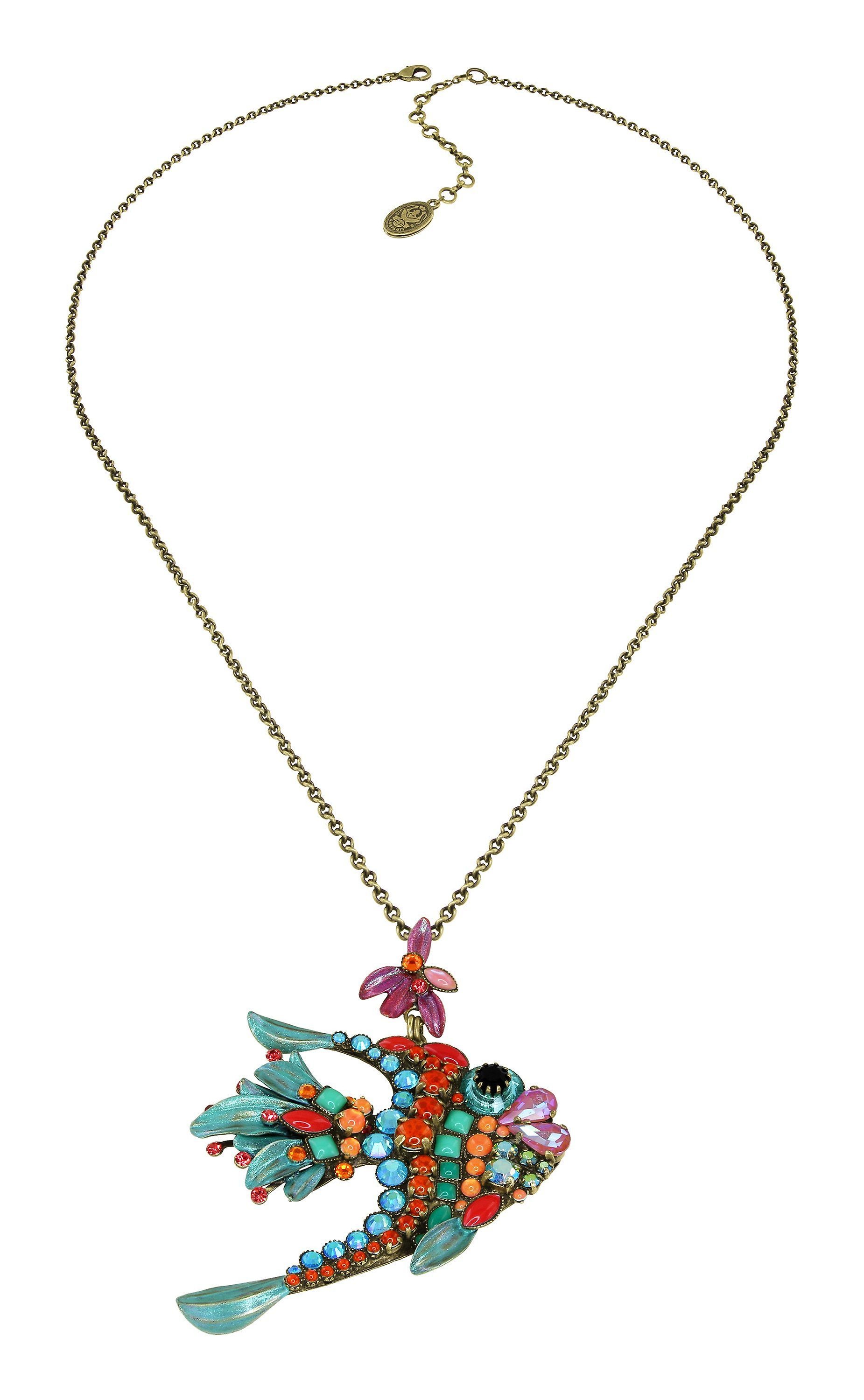 image for Necklace Pendant (Long) School of Fish Multi  size XL