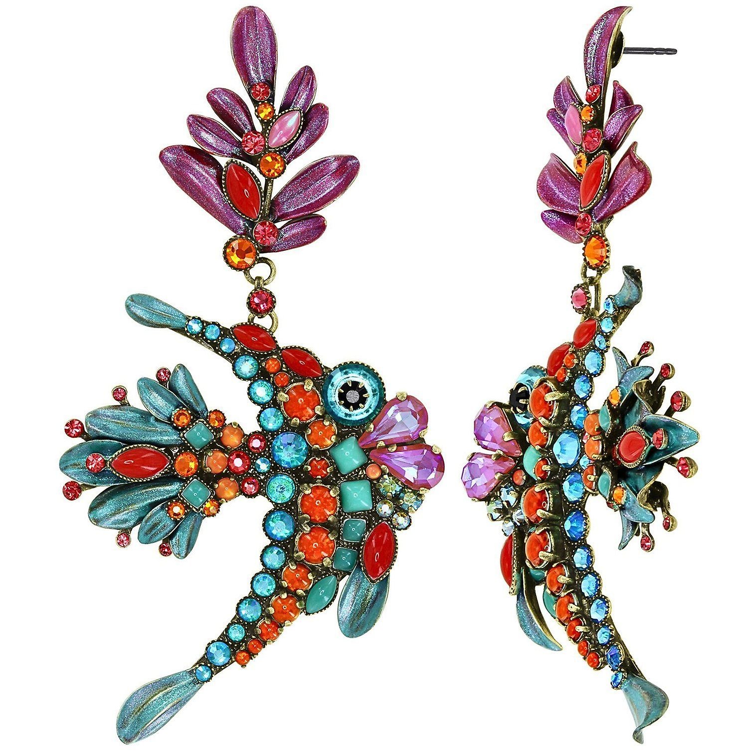 image pour Clou d'oreille pendant School of Fish Multi  size L