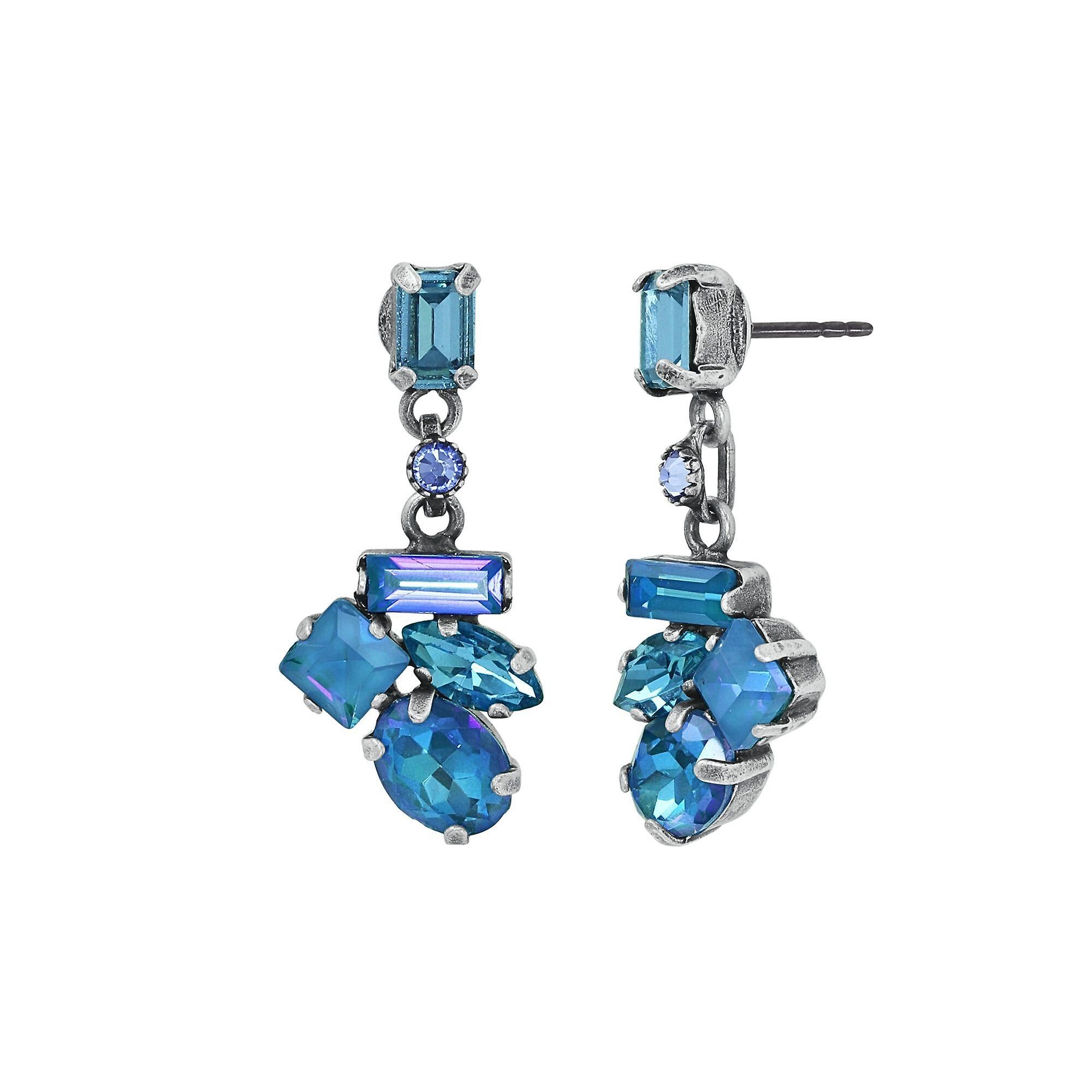image for Earring Stud Dangling Mess to Impress Blue  