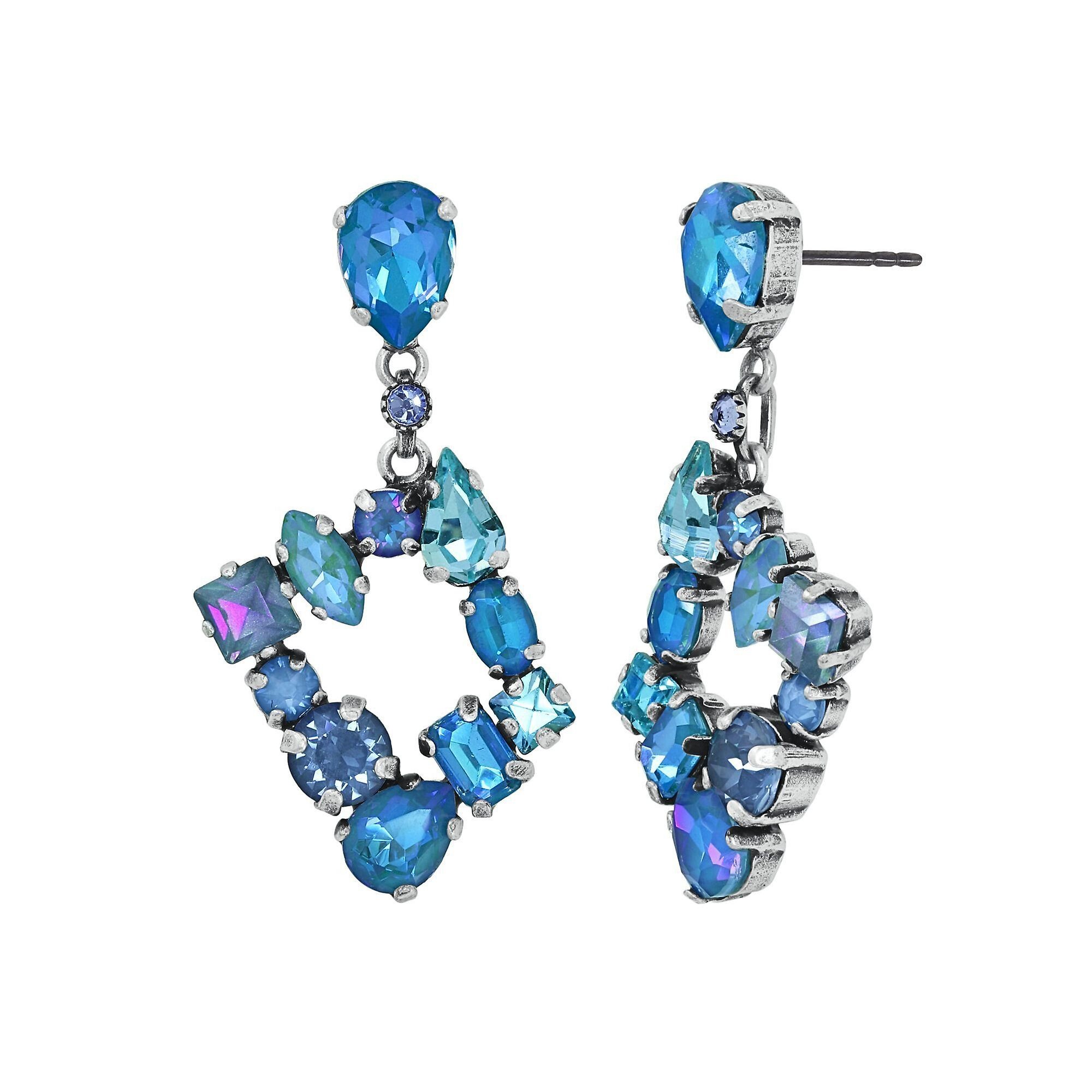 image for Earring Stud Dangling Mess to Impress Blue  