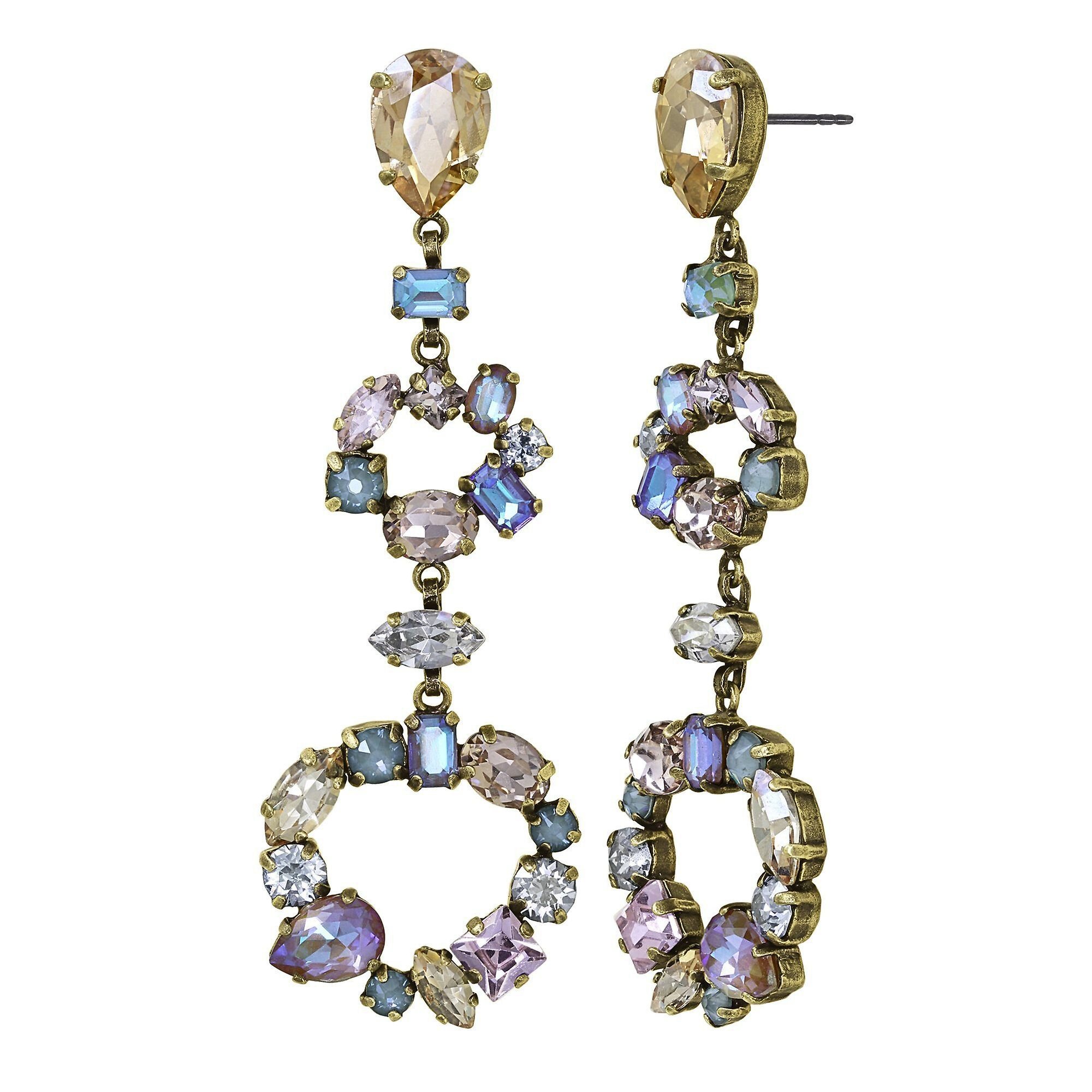 image for Earring Stud Dangling Mess to Impress Pastel Multi  