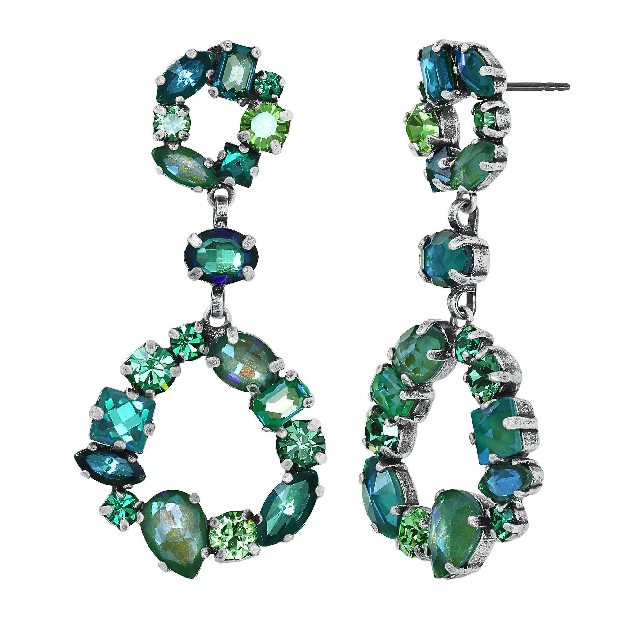 image for Earring Stud Dangling Mess to Impress Green  