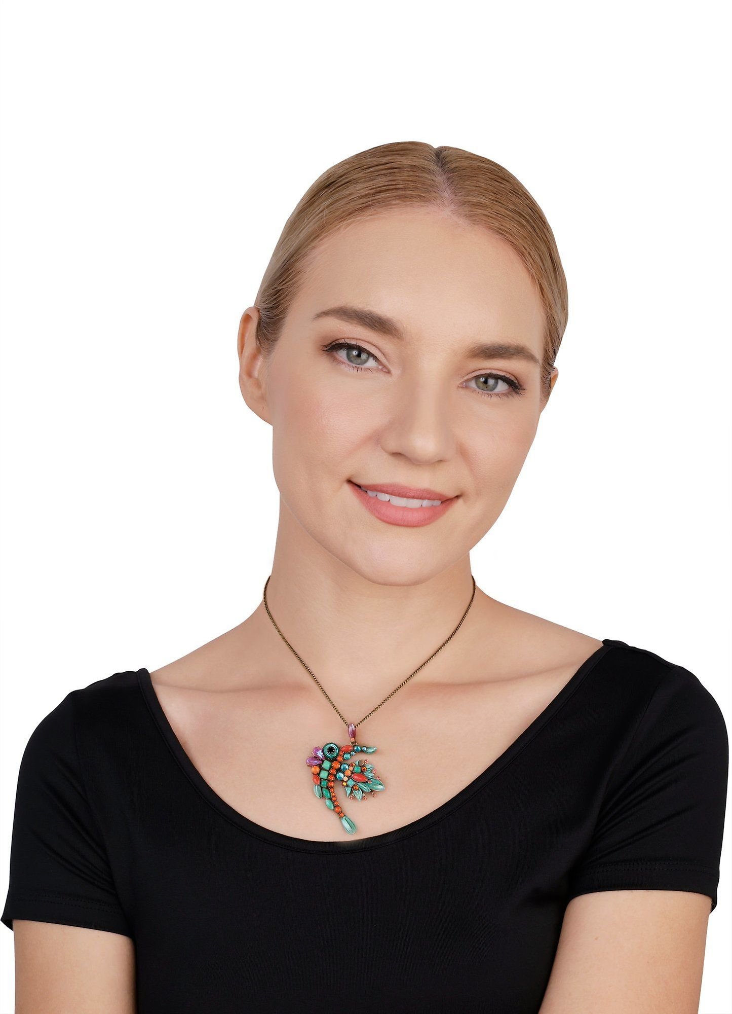 image for Necklace Pendant School of Fish Multi  size M