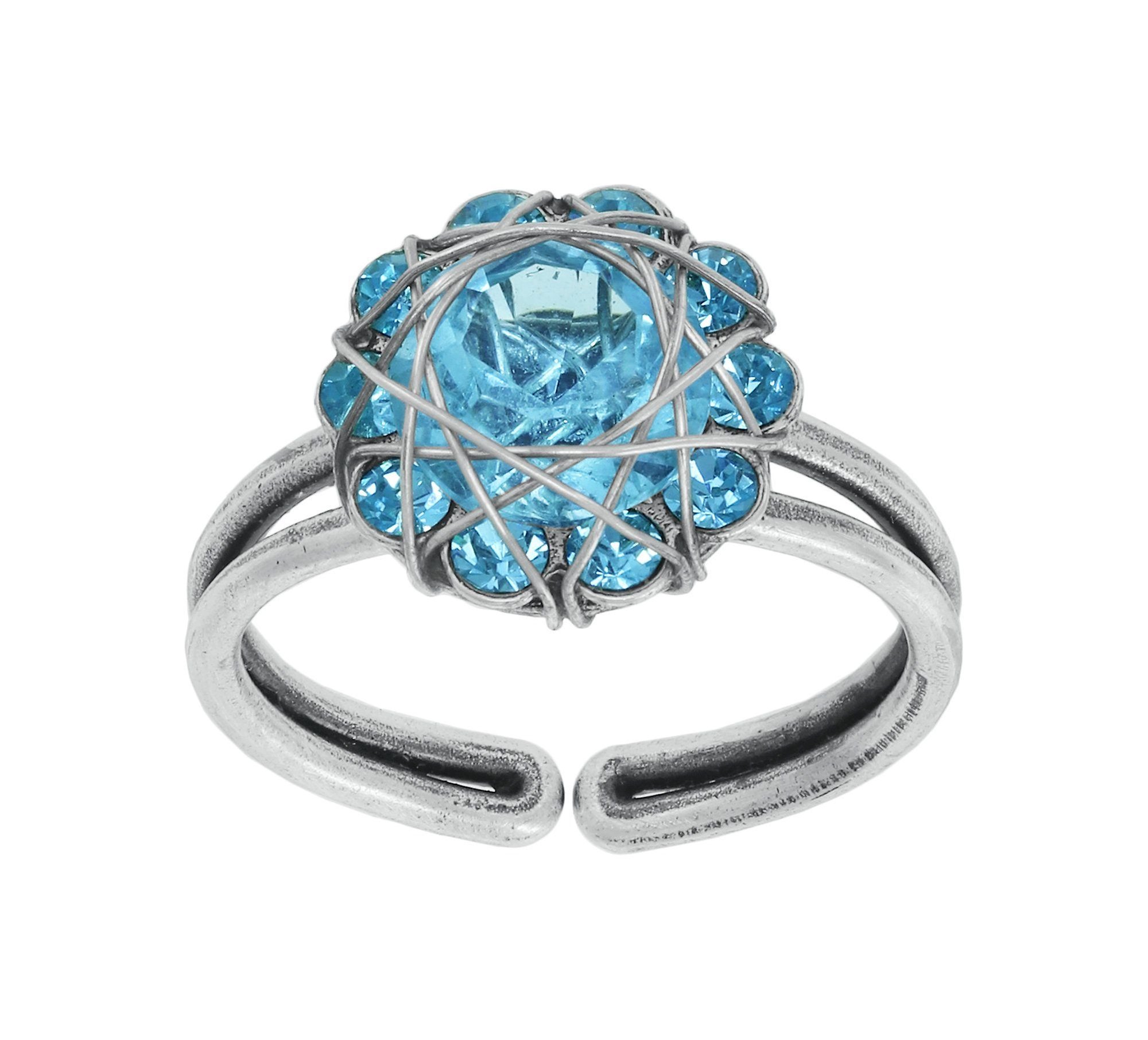 image pour Anneau 70's Circle Bleu  