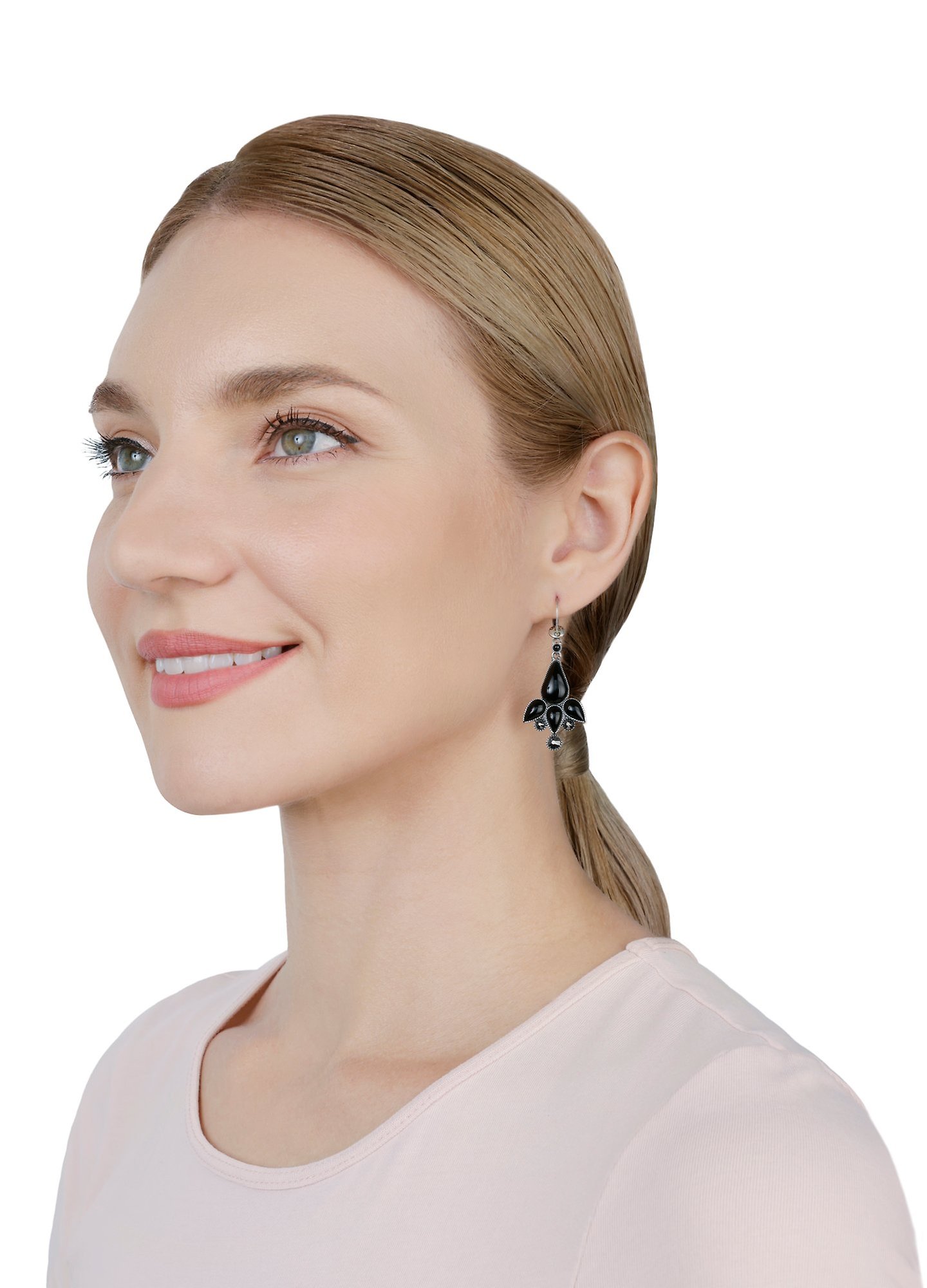 image pour Boucles d'oreilles pendantes Geisha Désirs Sombres Black 