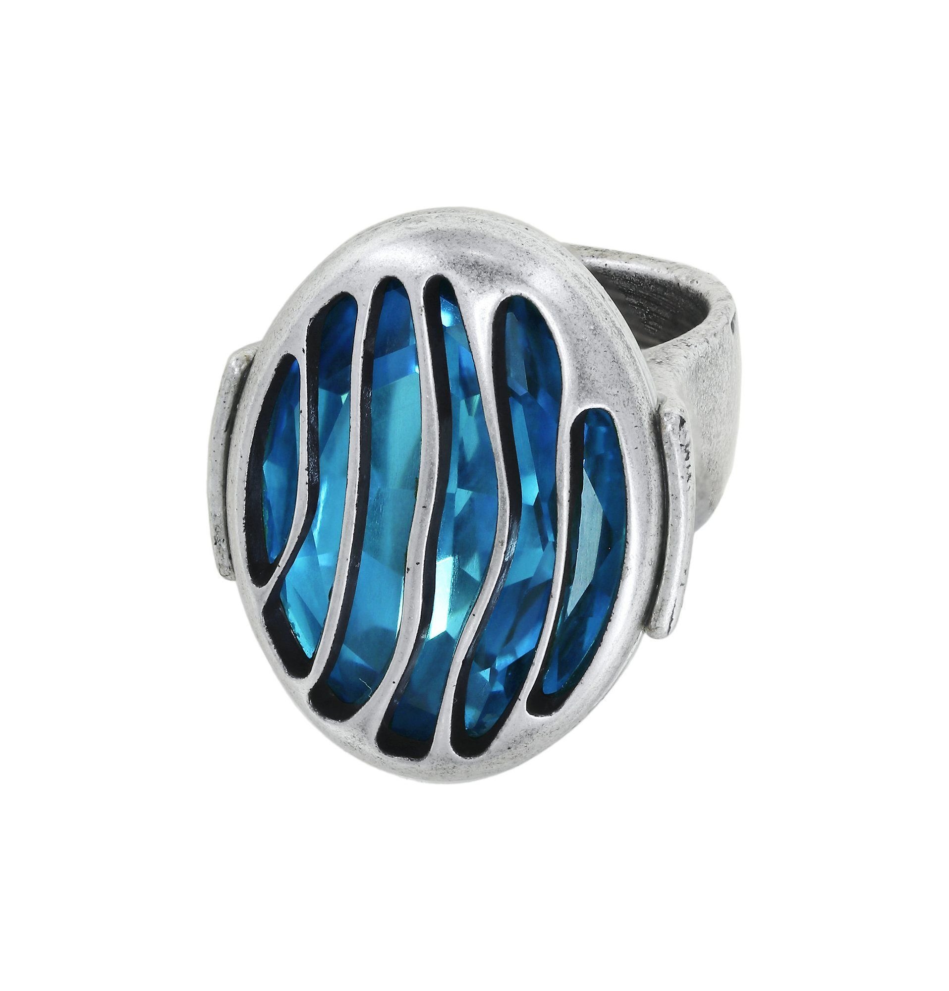 Bild für Ring Captured Blau Aquamarin Größe S