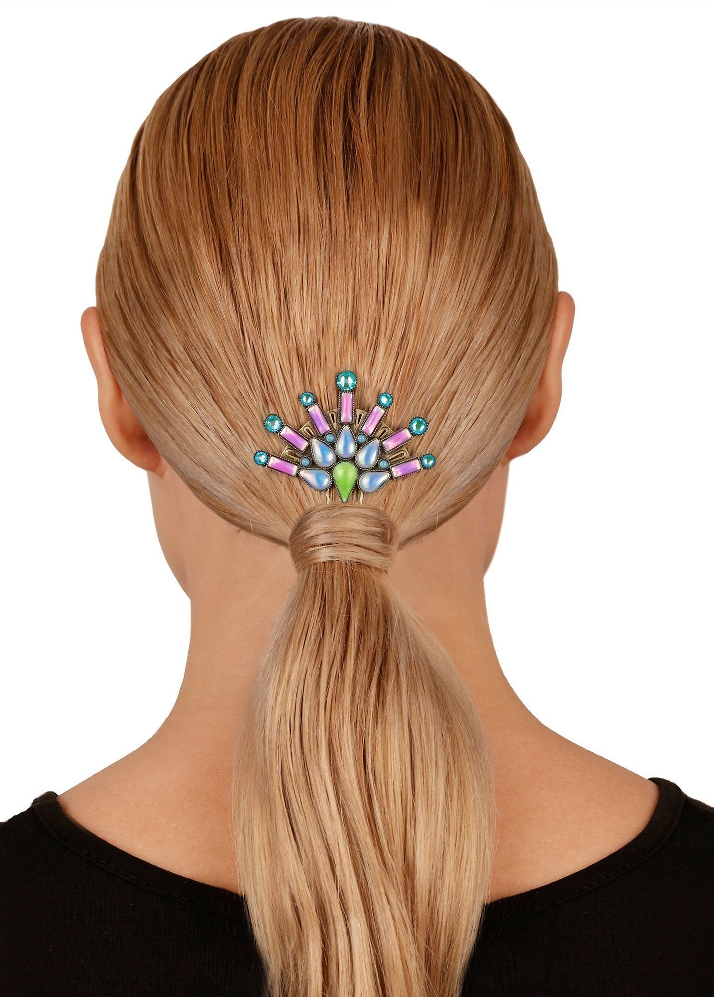 image for Hairpin Geisha Show Me The Blue Moon blue/green 