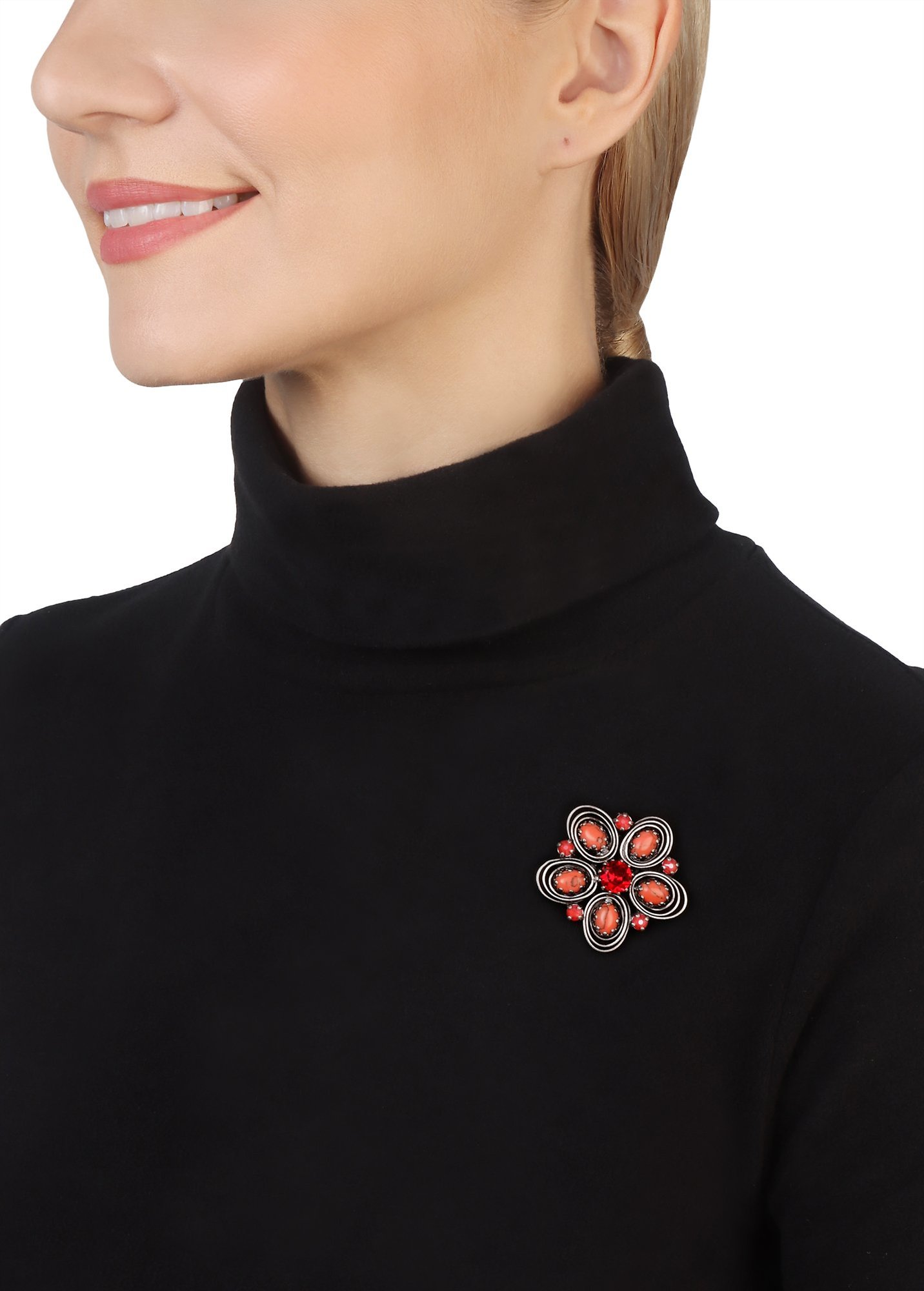 image for Brooch Boho Twist Red / Orange  size M