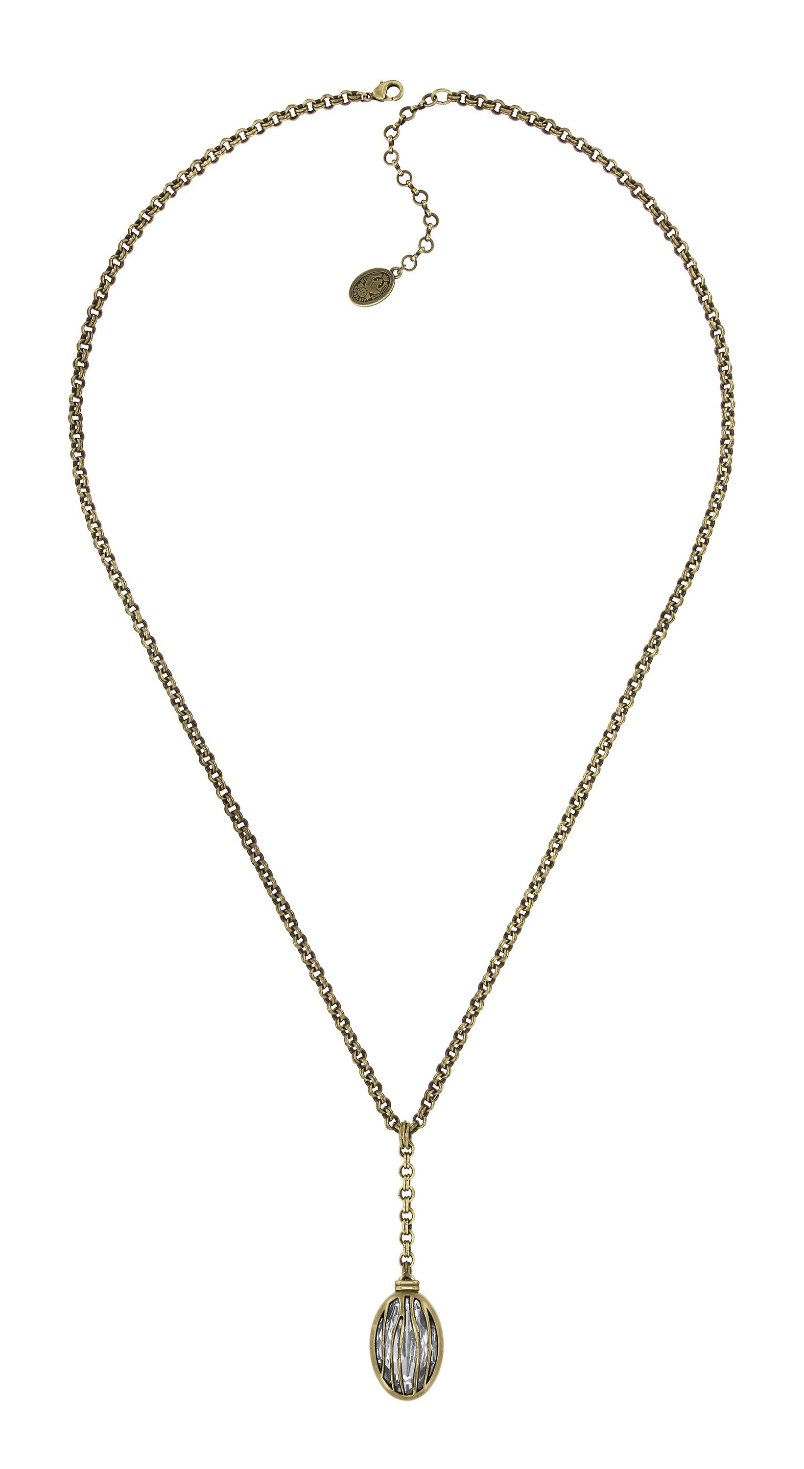 image pour Collier pendant (long) Captured Blanc crystal large