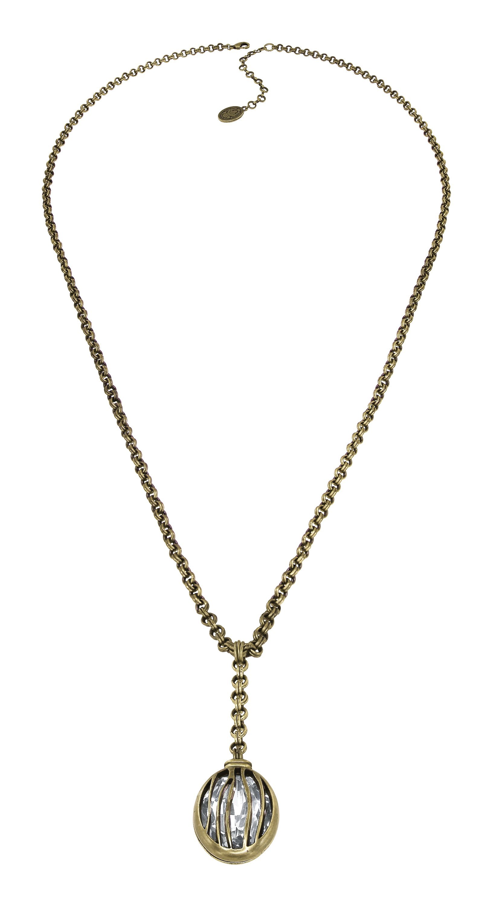 image for Necklace Pendant (Long) Captured White crystal large