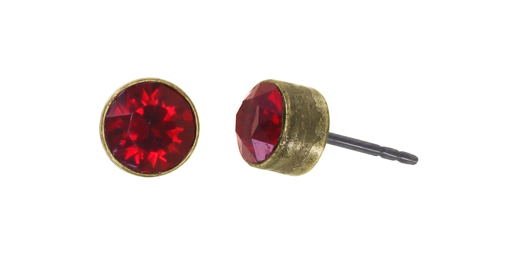 image for Earring Stud Black Jack Red siam PP 32