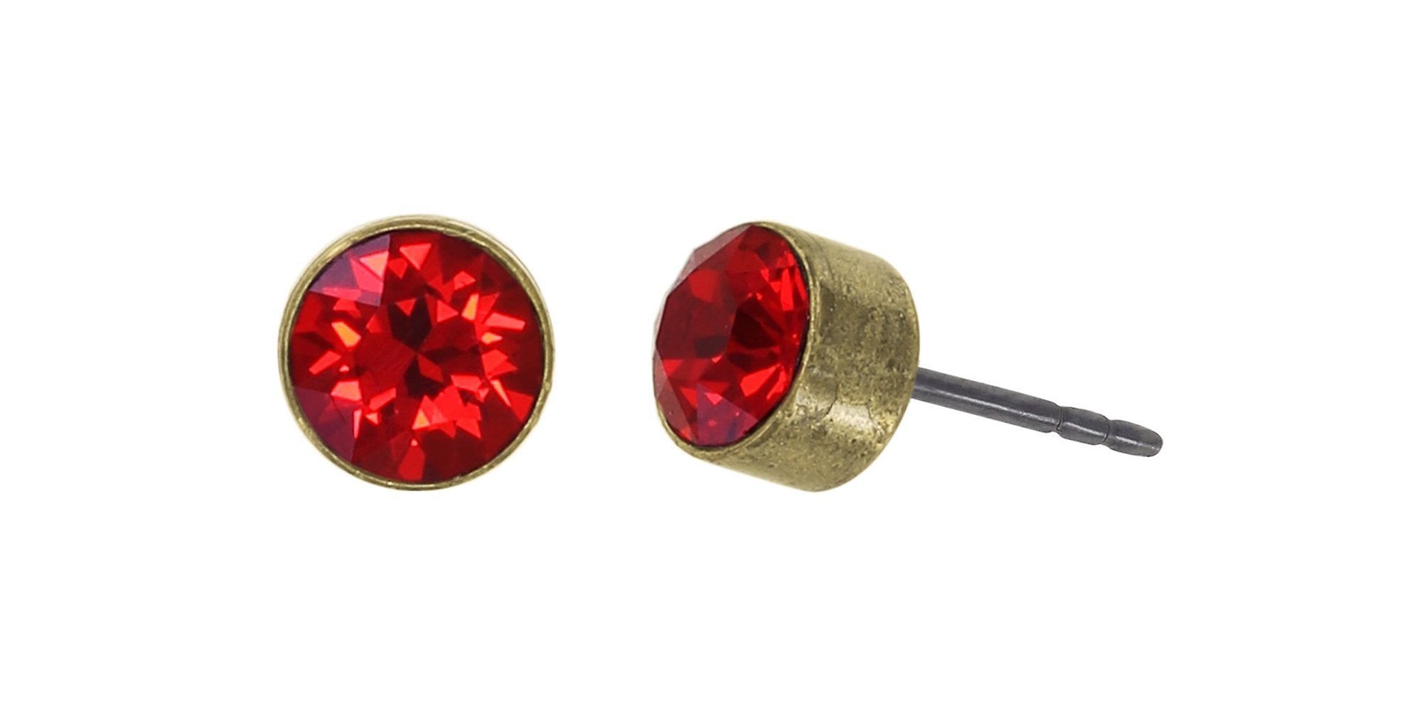 image pour Clou d'oreille Black Jack Rouge light siam PP 32